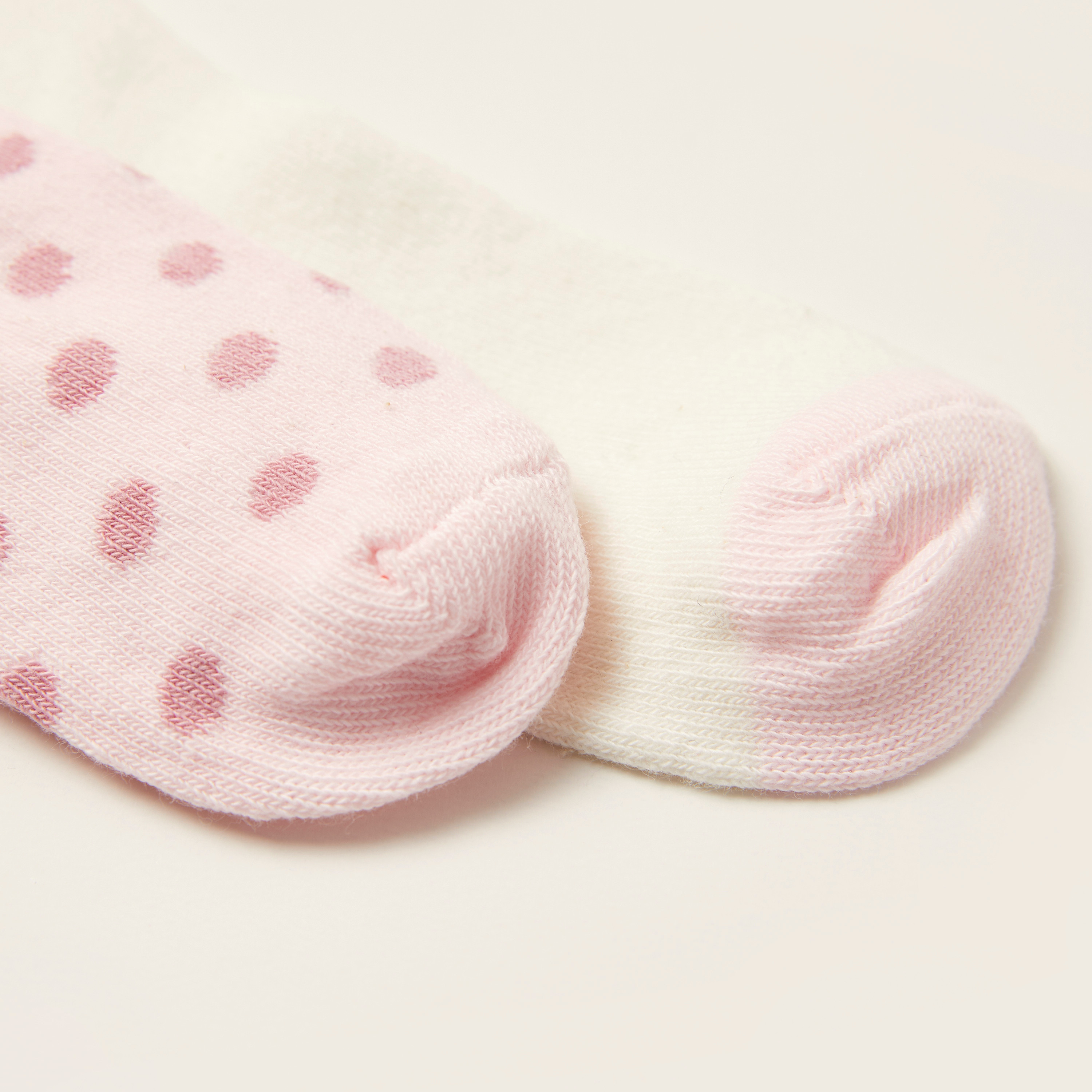 جورب بطول الكاحل بتصاميم متنوعة من جونيورز - طقم من 2-baby-girls-accessories-socks-image-4