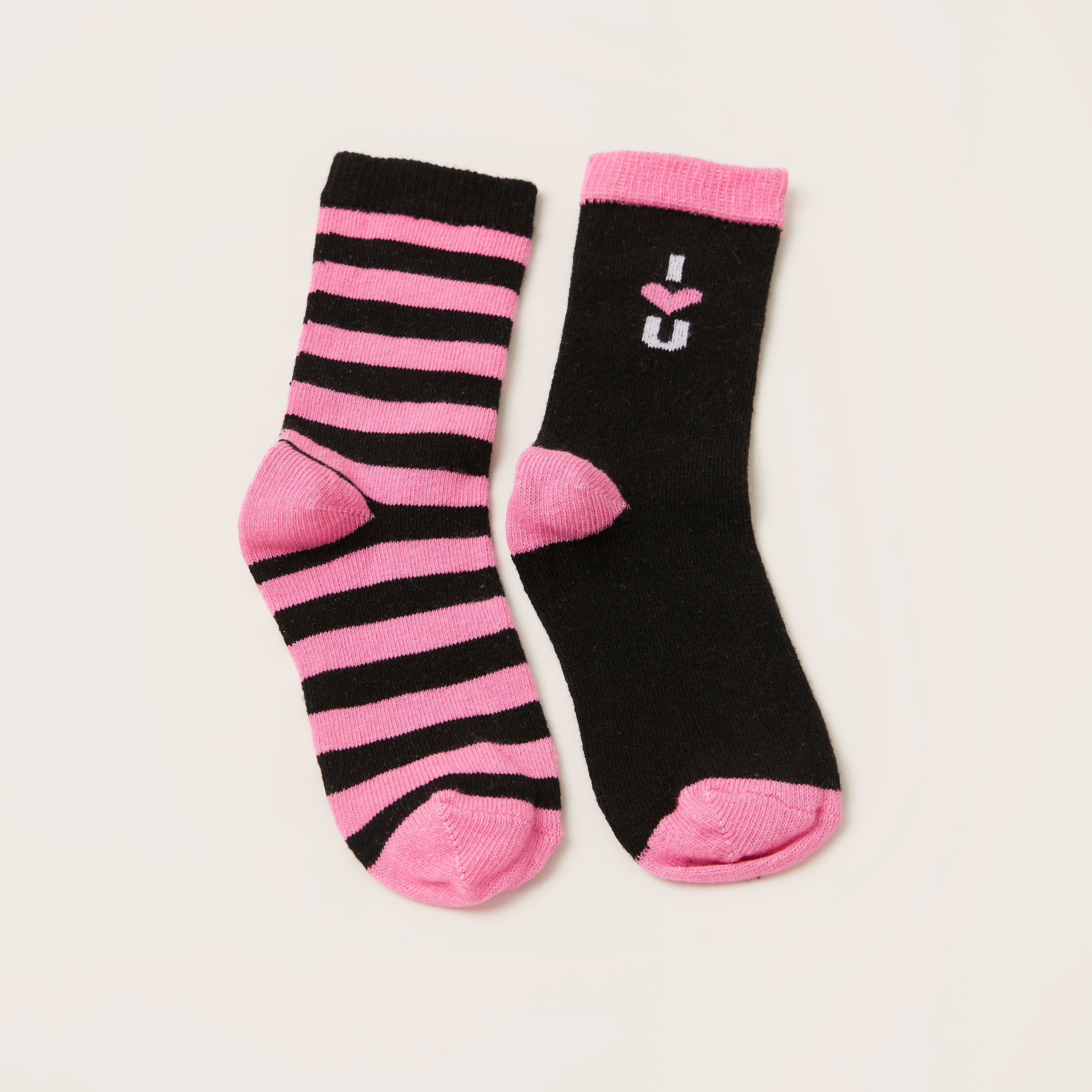 Juniors Assorted Ankle Length Socks - Set of 2-baby-girls-accessories-socks-image-1