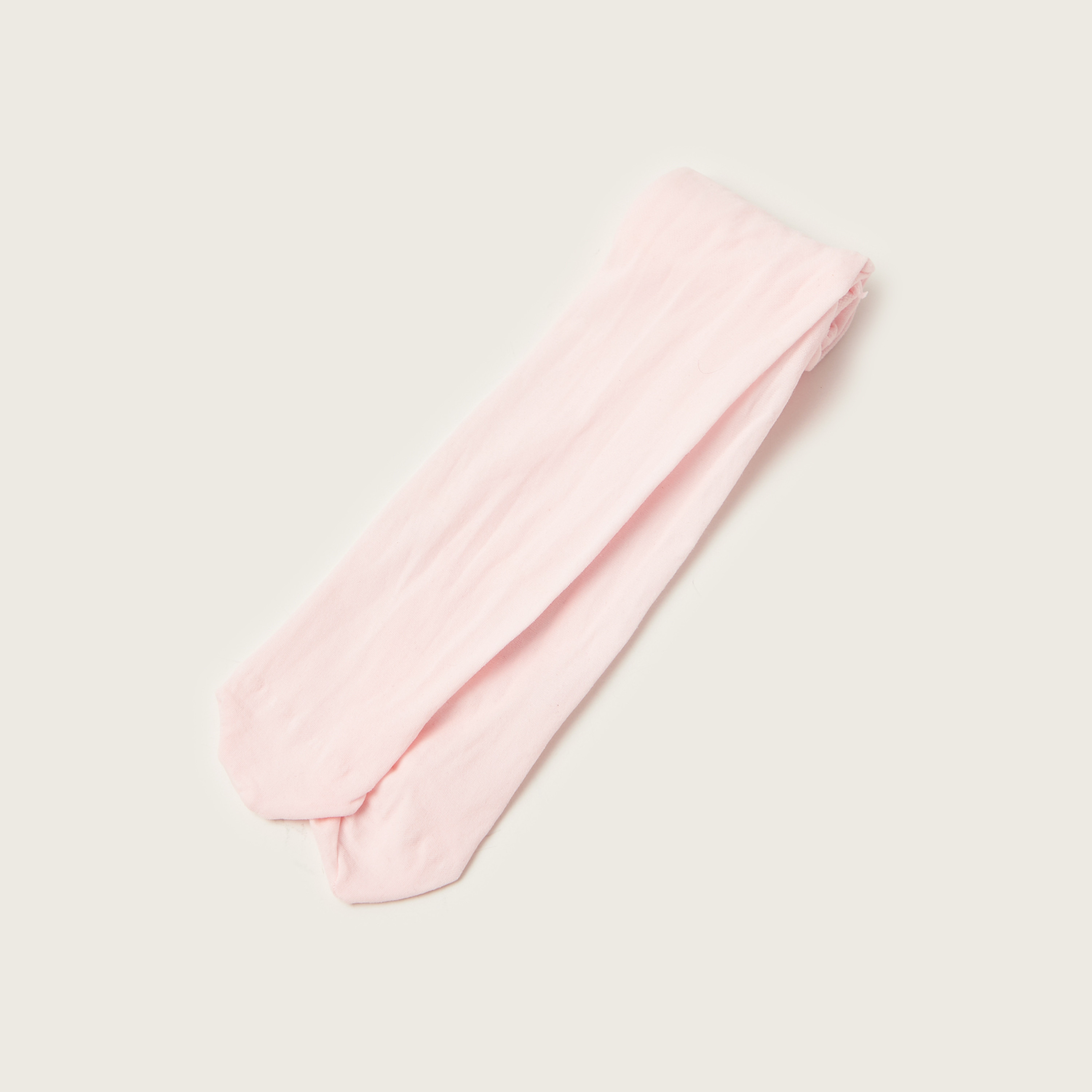 بنطلون ضيق بارز الملمس بخصر مطاطي من جونيورز-baby-girls-accessories-socks-image-1