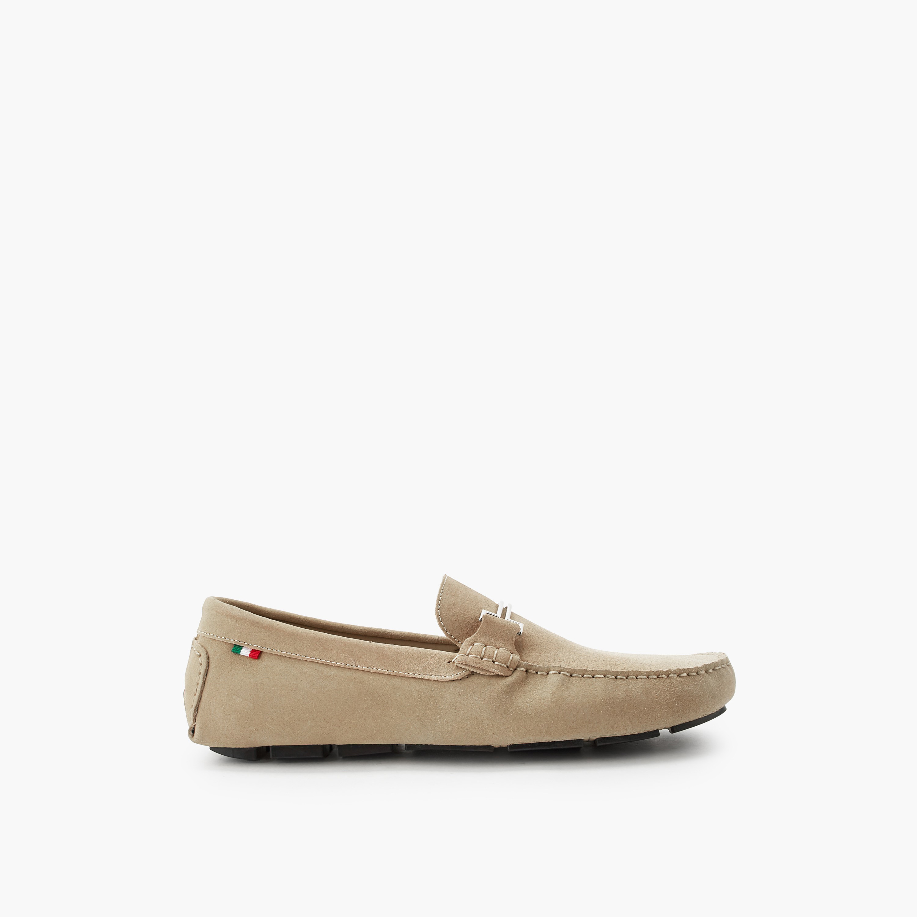Renzo Ruganni Men Metallic Trim Suede Leather Moccasins-men-shoes-loafersandmoccasins-image-3