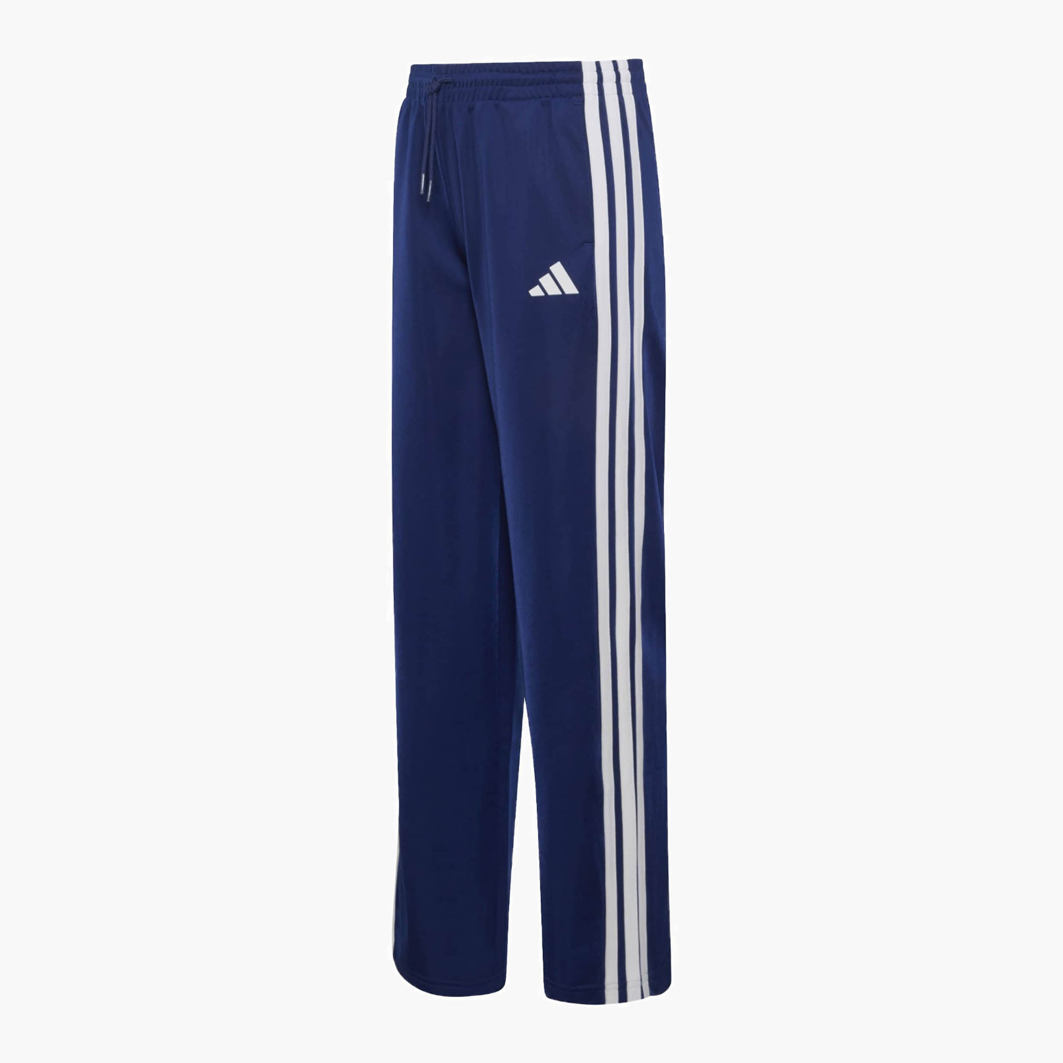 adidas Elasticated Drawstring Waist Track Pants with Side Stripes-boys-clothing-bottoms-joggersandtrackpants-image-1