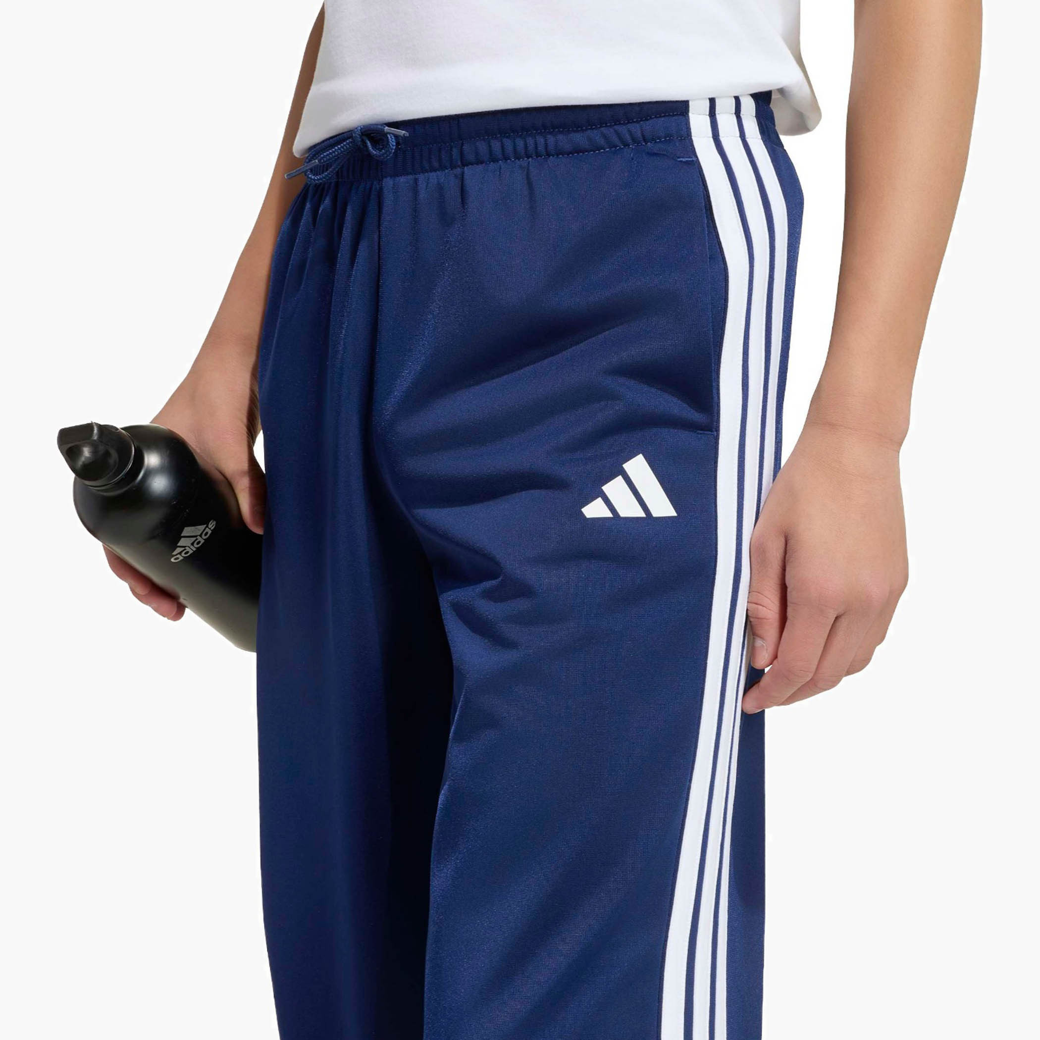 adidas Elasticated Drawstring Waist Track Pants with Side Stripes-boys-clothing-bottoms-joggersandtrackpants-image-5