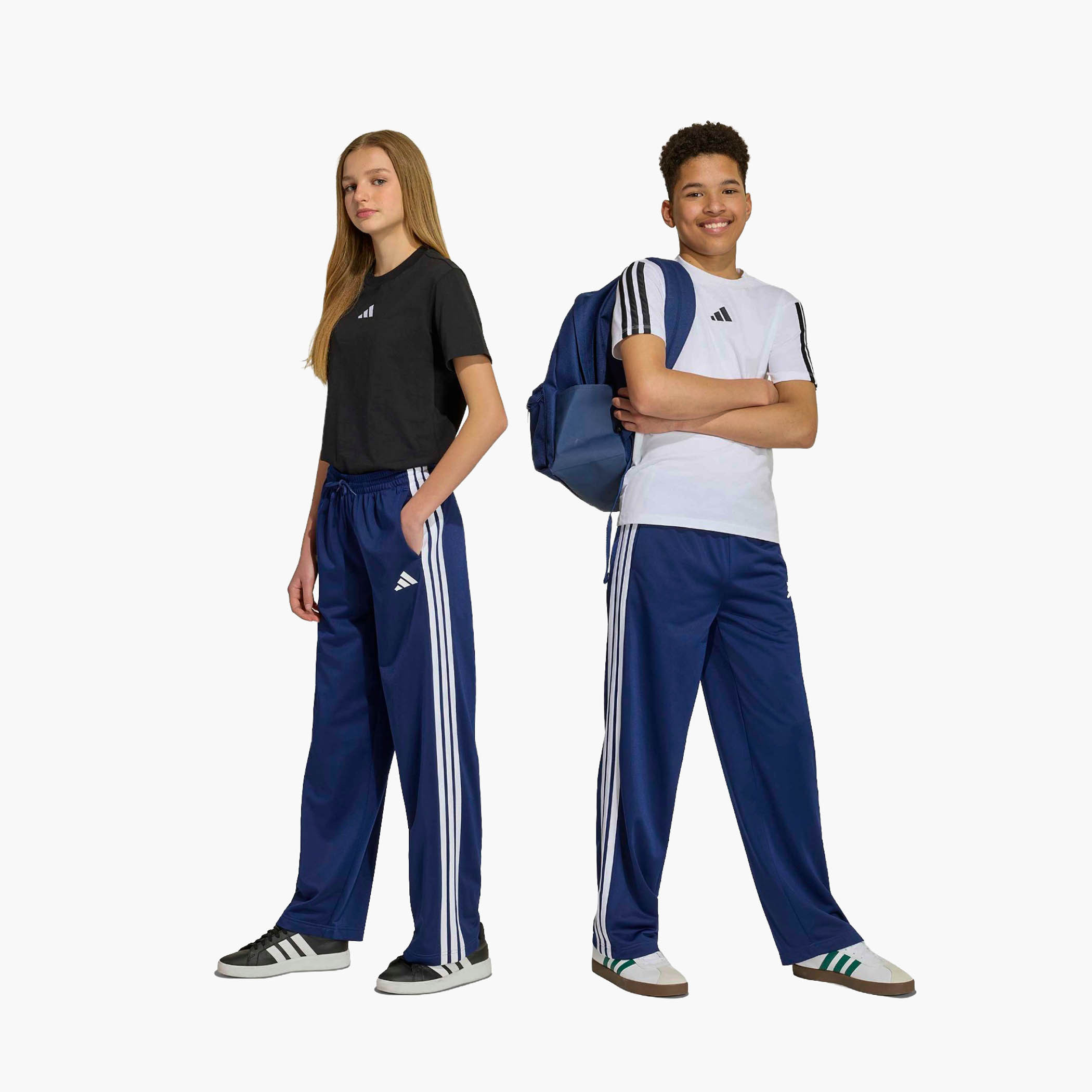 adidas Elasticated Drawstring Waist Track Pants with Side Stripes-boys-clothing-bottoms-joggersandtrackpants-image-8