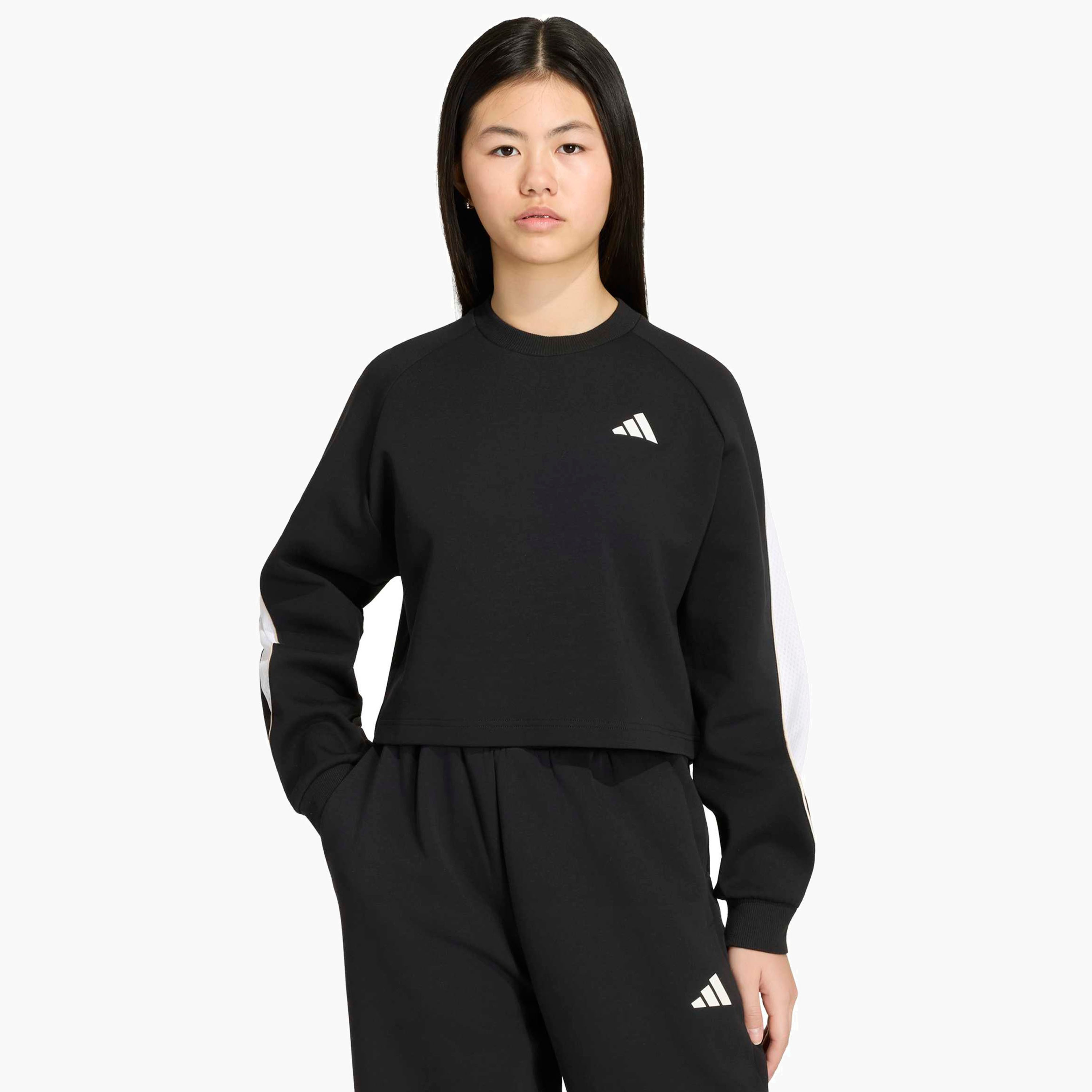 adidas Girls Panelled Sweatshirt-girls-clothing-sweatshirts-image-1