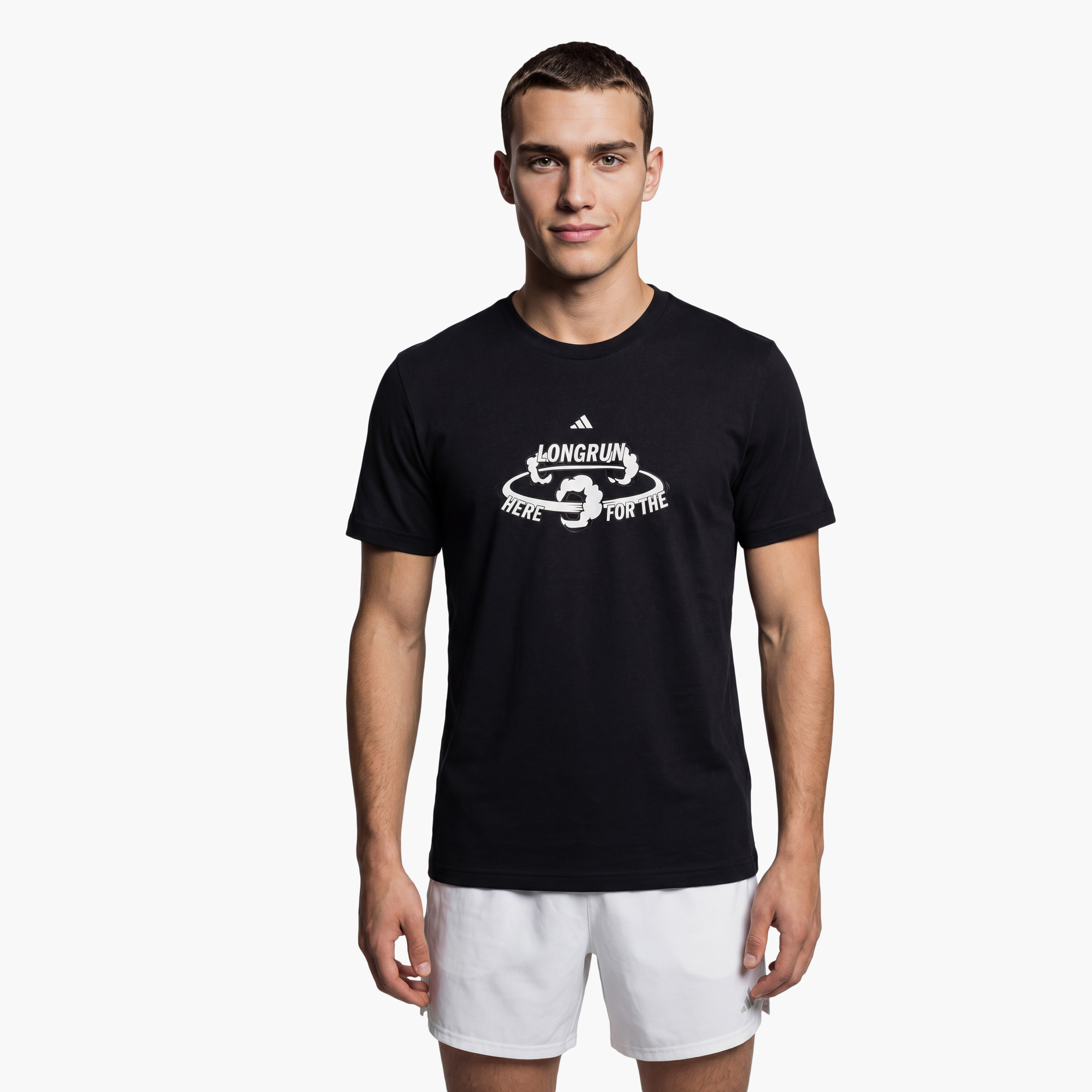 اديداس - تيشيرت رجالي بأكمام قصيرة مطبوع عليه  For The Long Run-men-clothing-sportswearandactivewear-tshirtsandpolos-image-1