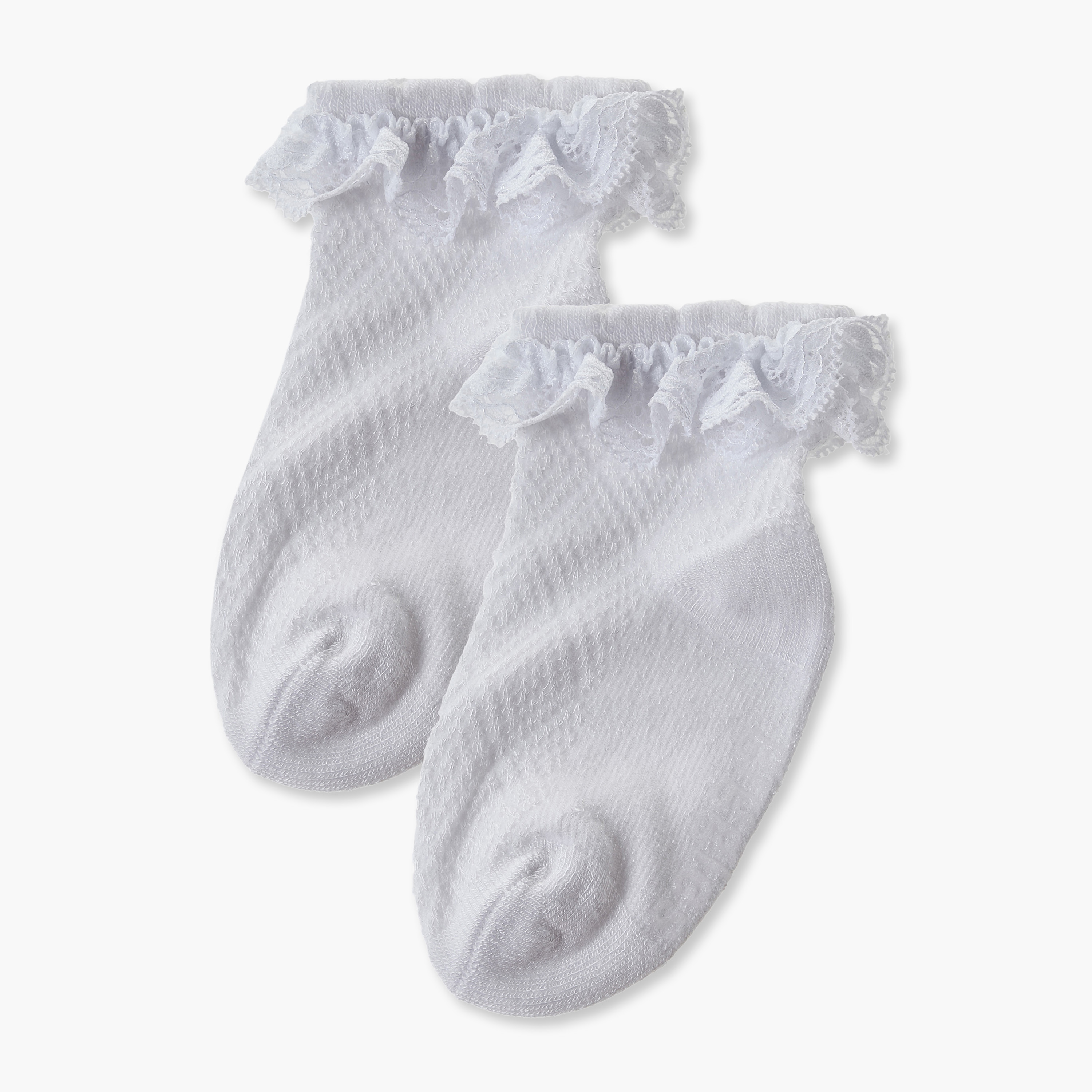 Pack of 2 Giggles Baby Girls Socks with Lace Trim-baby-girls-accessories-socks-image-1
