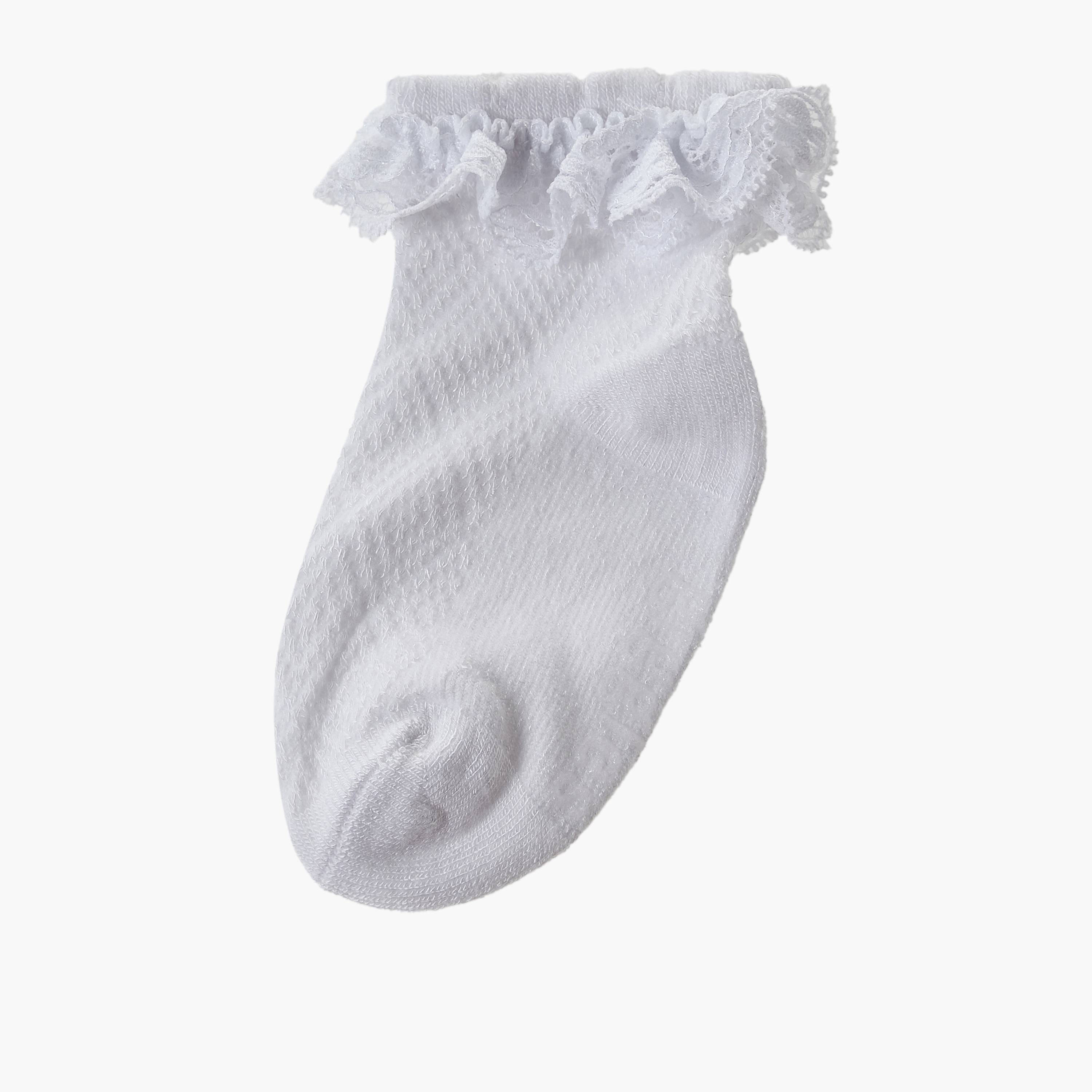 Pack of 2 Giggles Baby Girls Socks with Lace Trim-baby-girls-accessories-socks-image-2