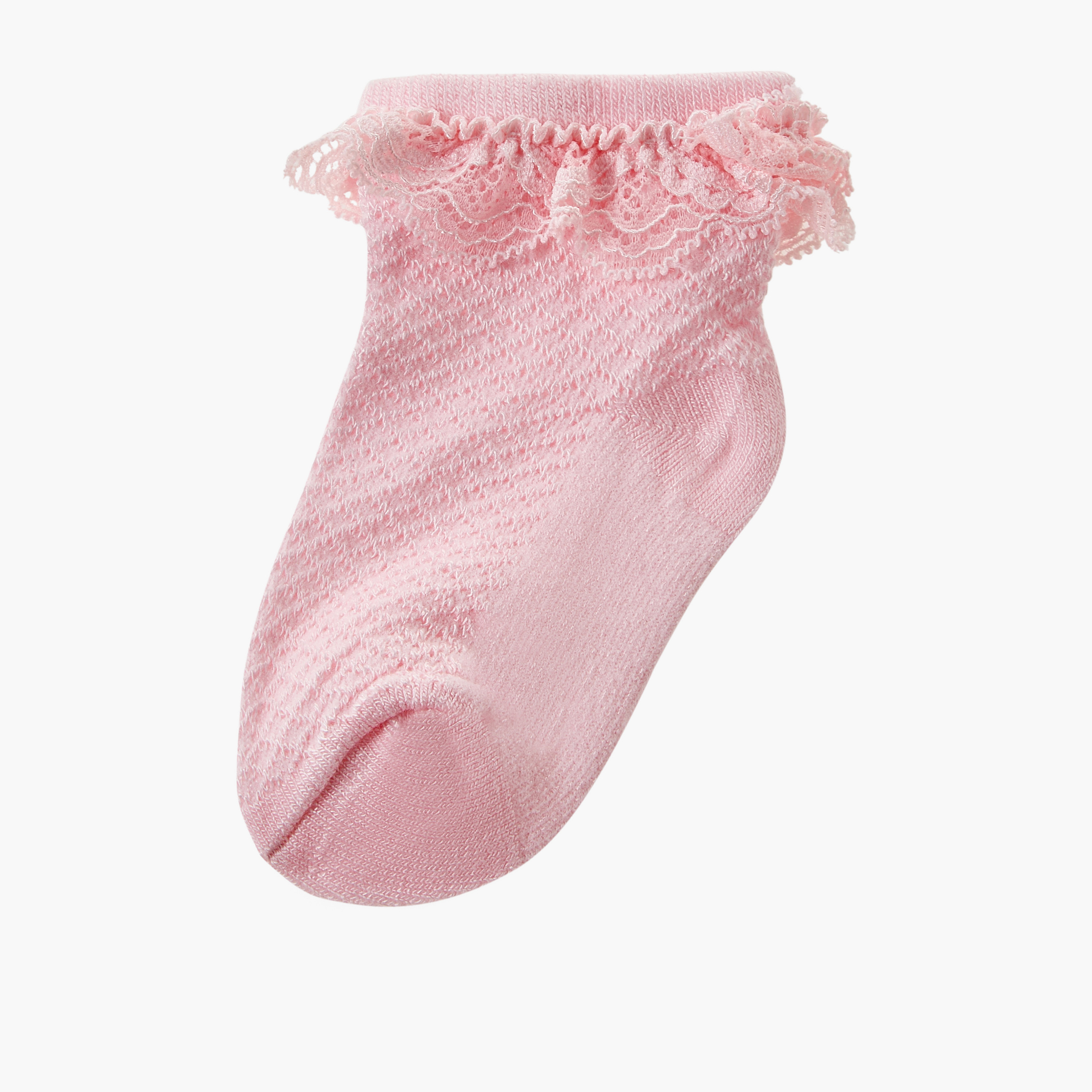 Giggles Ankle Length Baby Girls Socks with Lace Trim-baby-girls-accessories-socks-image-3