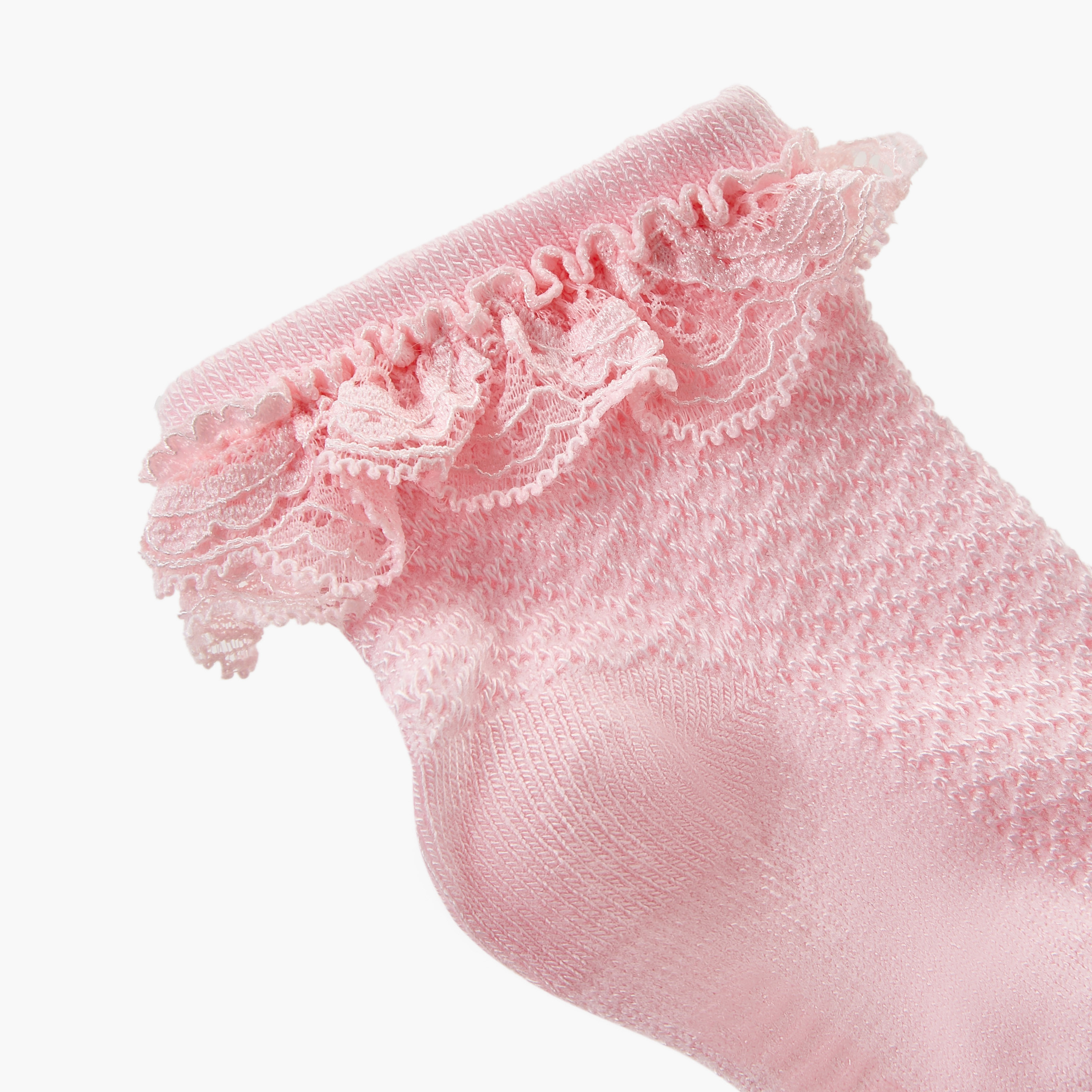 Giggles Ankle Length Baby Girls Socks with Lace Trim-baby-girls-accessories-socks-image-4