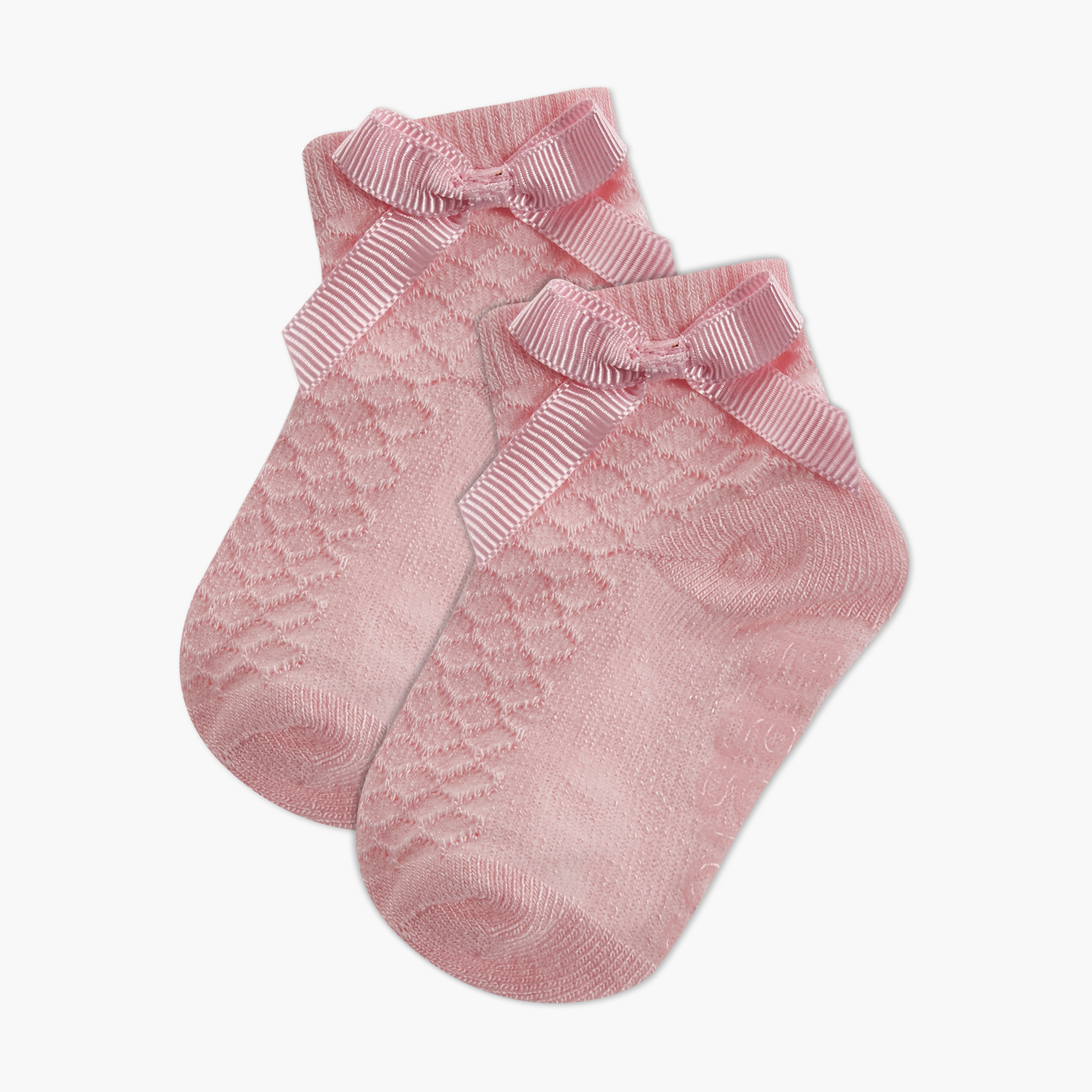 Giggles Baby Girls Socks with Bow Detail - Set of 2-baby-girls-accessories-socks-image-1