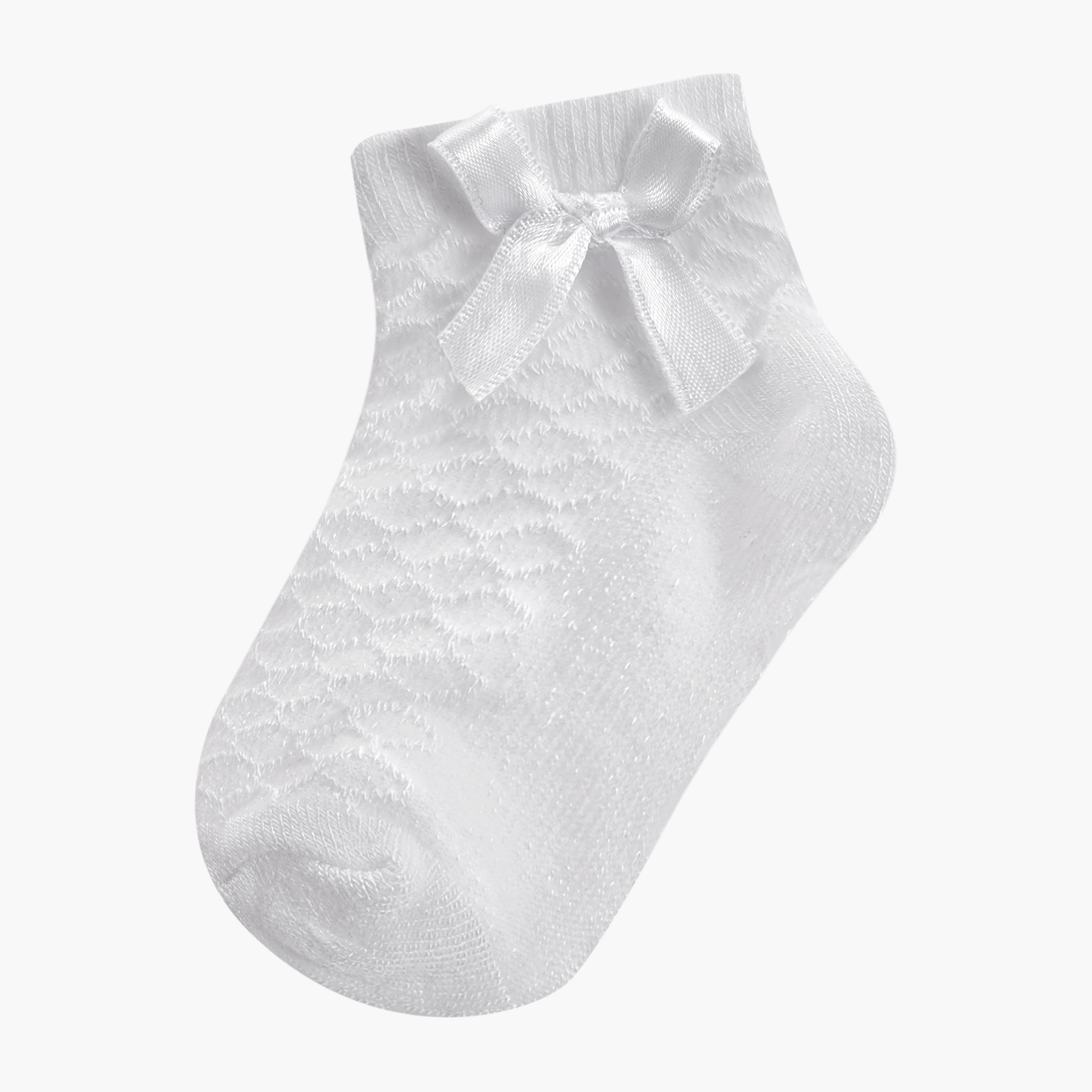 طقم جوارب بفيونكة قطعتين للبنات من جيجلز-baby-girls-accessories-socks-image-2