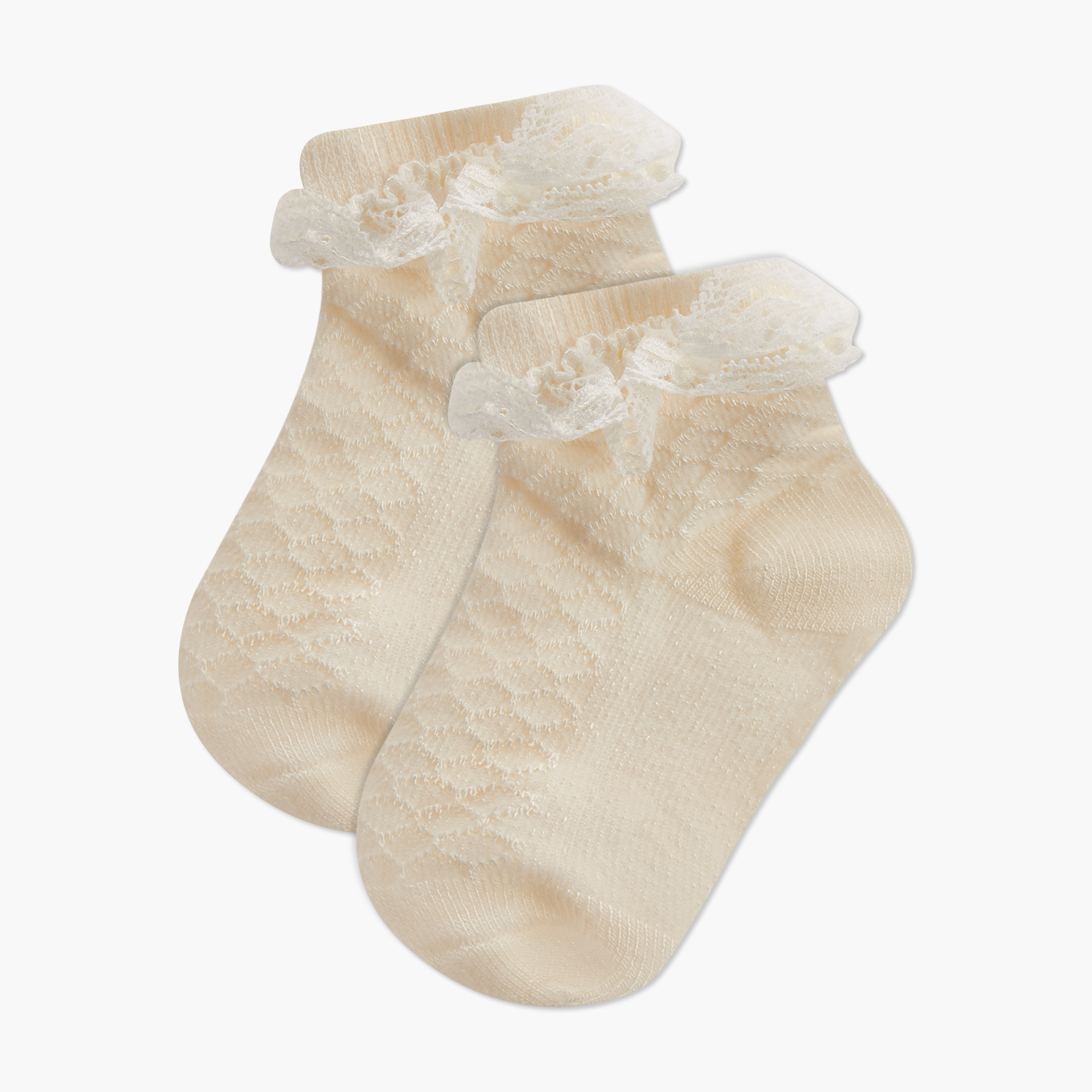 Giggles Baby Girls Socks with Lace Detail - Set of 2-baby-girls-accessories-socks-image-1