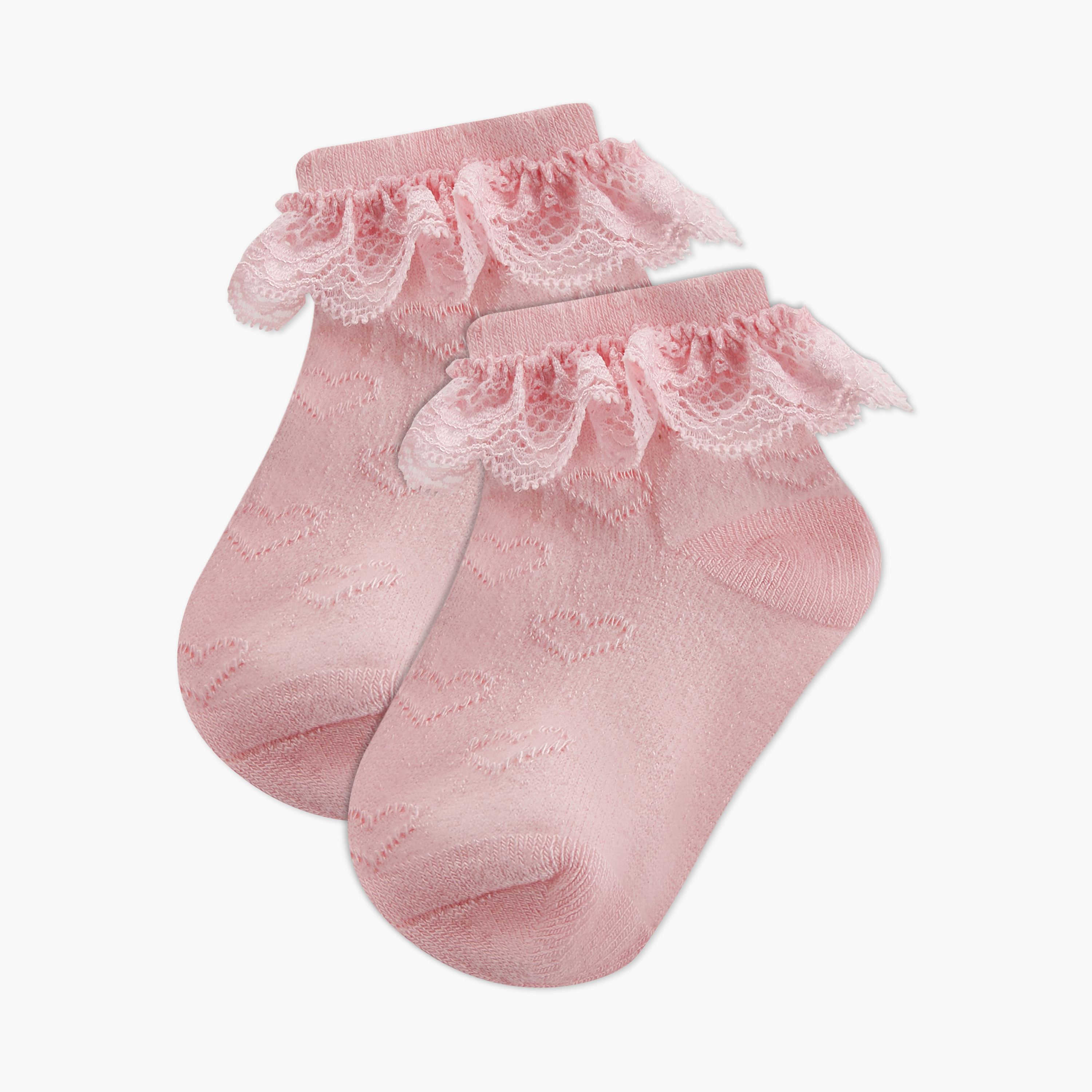 Giggles Baby Girls Socks with Lace Detail - Set of 2-baby-girls-accessories-socks-image-1