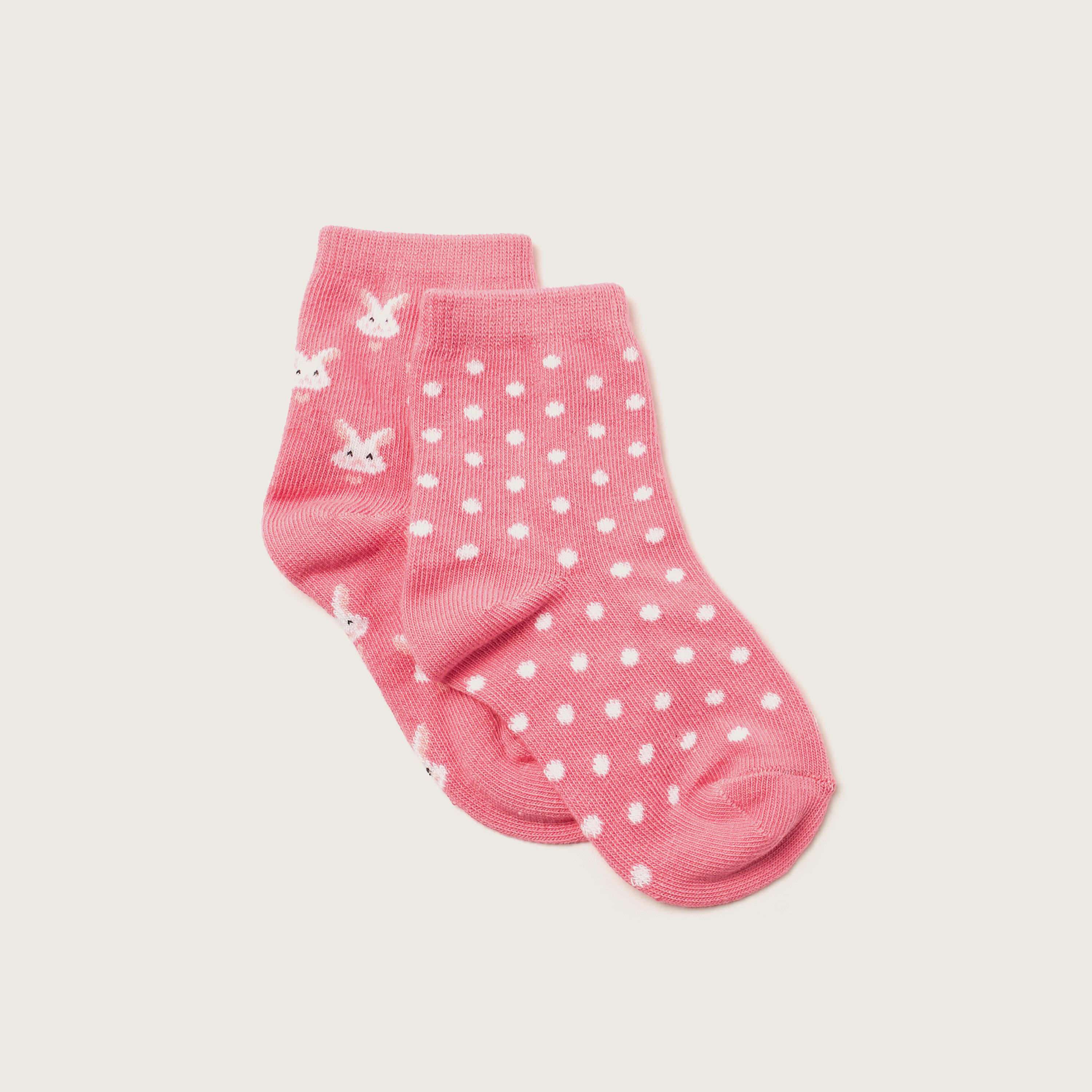 Juniors Assorted Ankle Length Socks - Set of 2-baby-girls-accessories-socks-image-2