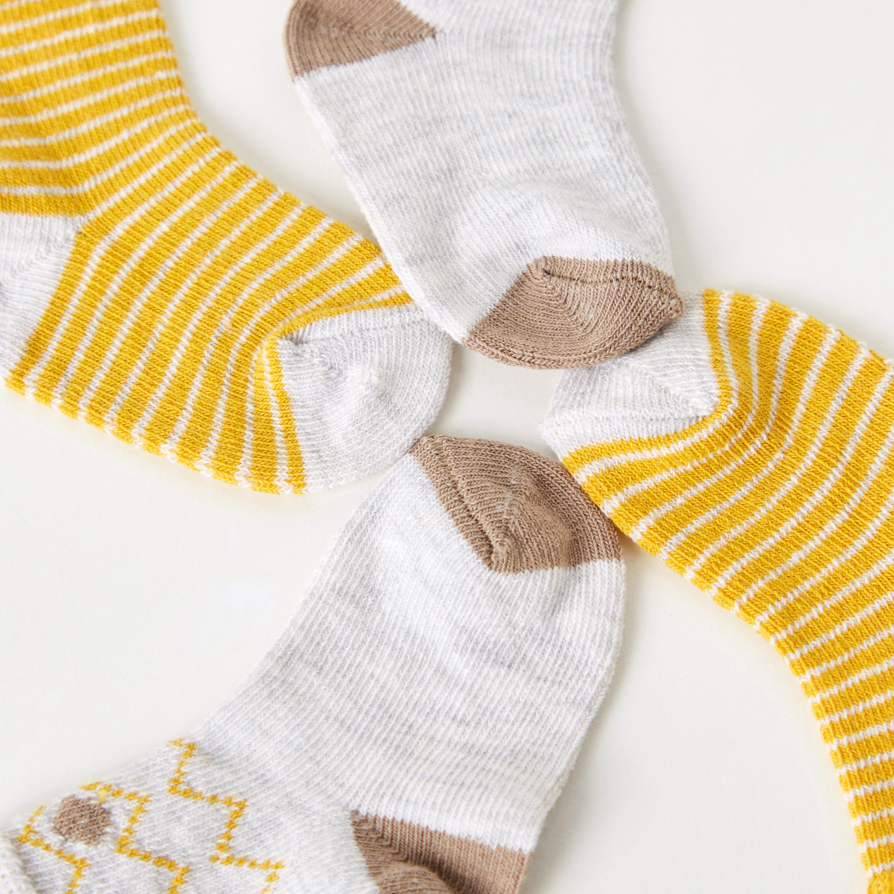 Juniors Textured Ankle Length Socks - Set of 2-baby-boys-accessories-socks-image-4