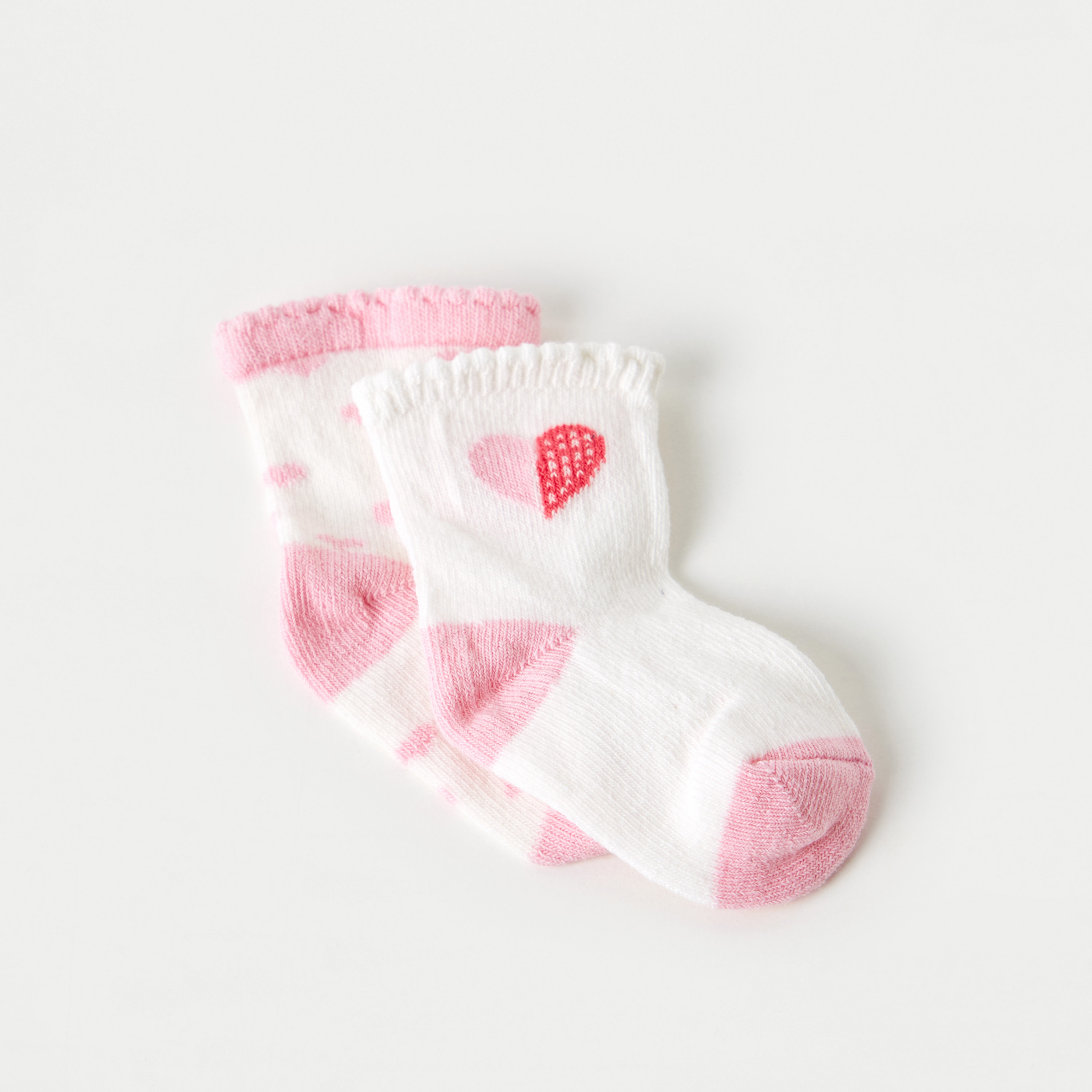 Juniors Heart Detail Ankle Length Socks - Set of 2-promo_babyshop_Buy3for1_OMN230426-image-2