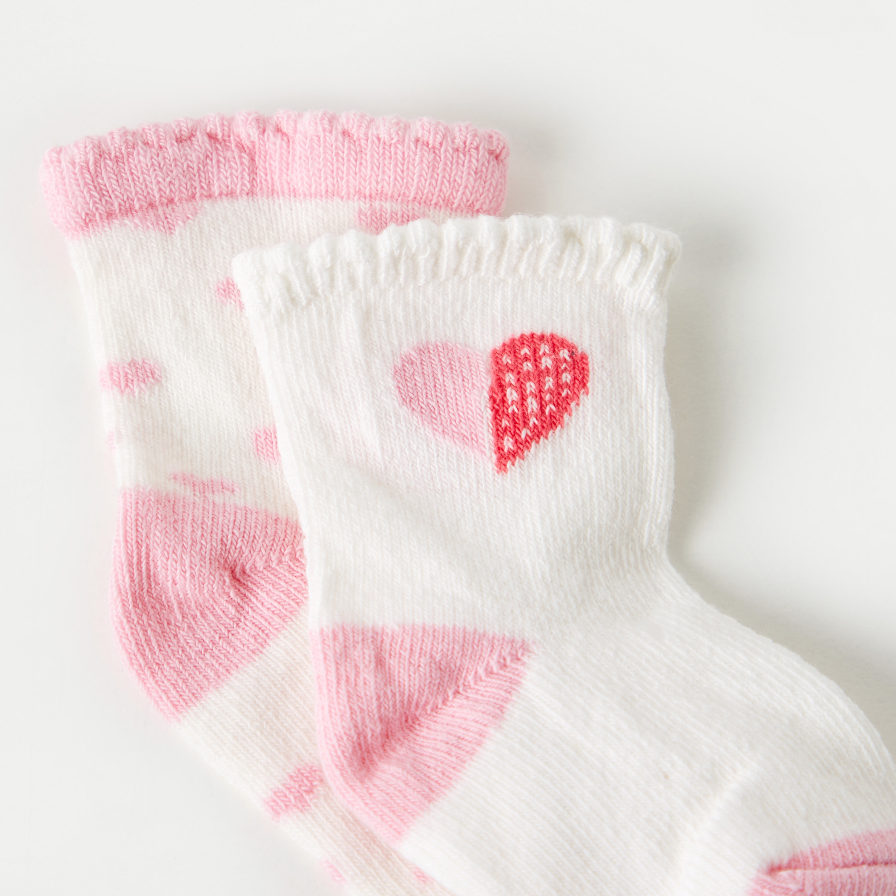 Juniors Heart Detail Ankle Length Socks - Set of 2-promo_babyshop_Buy3for1_OMN230426-image-3