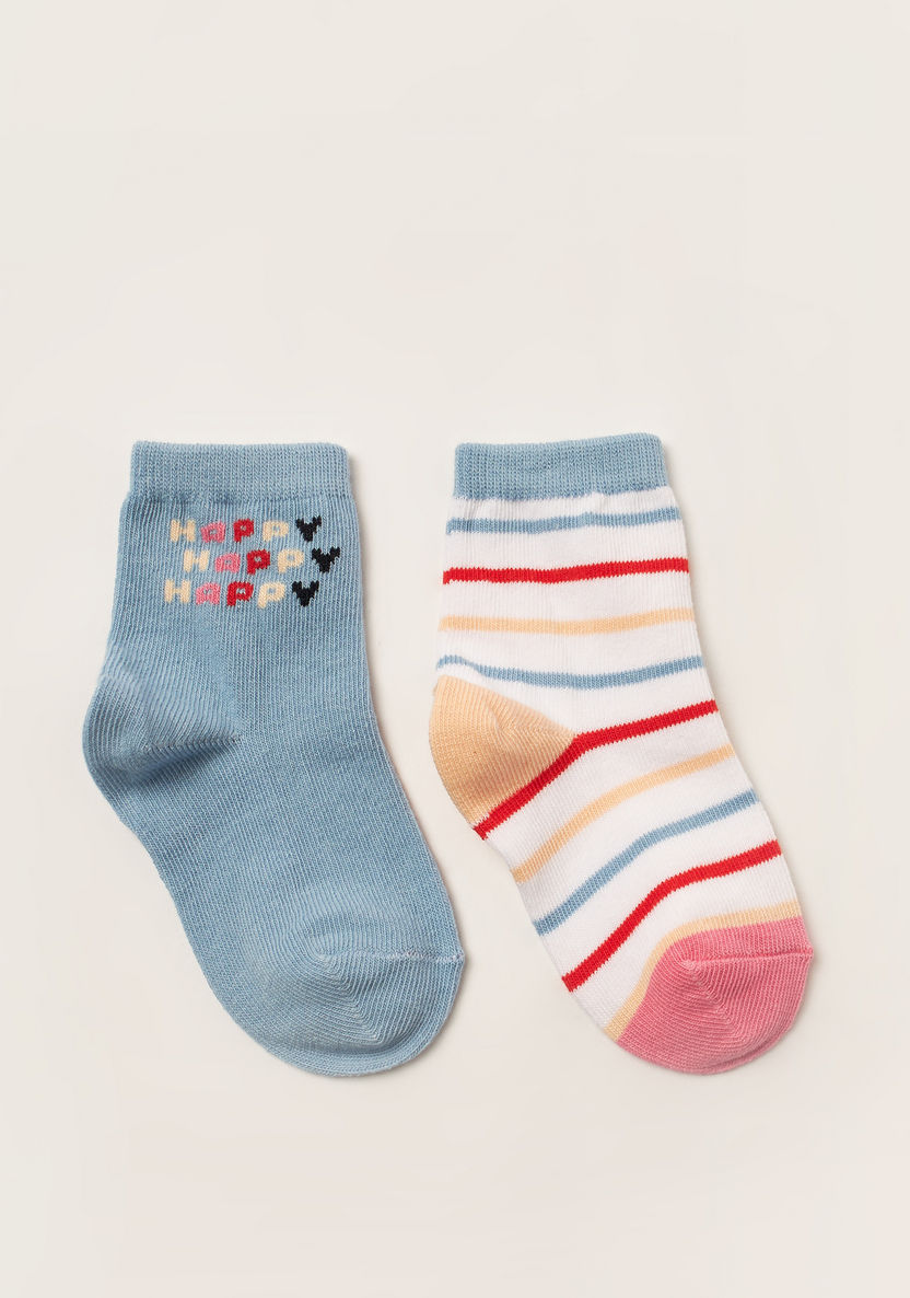 Juniors Assorted Ankle Length Socks - Set of 2-Socks-image-0