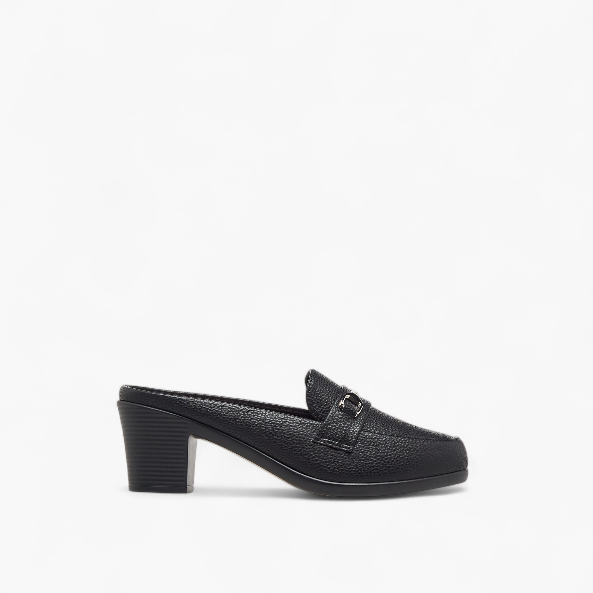Flora Bella Textured Slip-On Mules with Metal Accent and Block Heels-women-shoes-heels-image-3