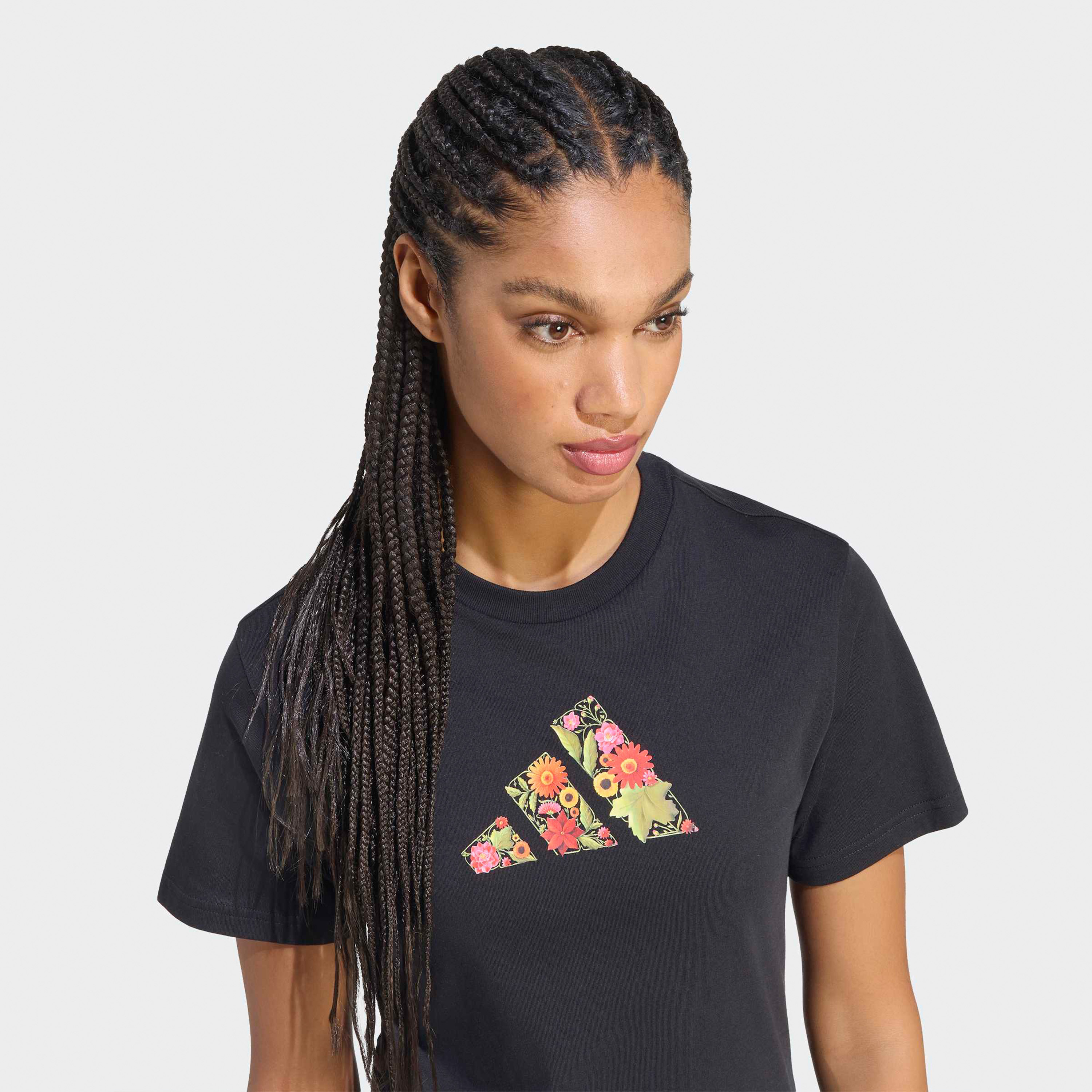 adidas Women Floral Regular Graphic Short-Sleeve Crew Neck T-shirt-sports-women-clothing-tshirtsandvests-image-4