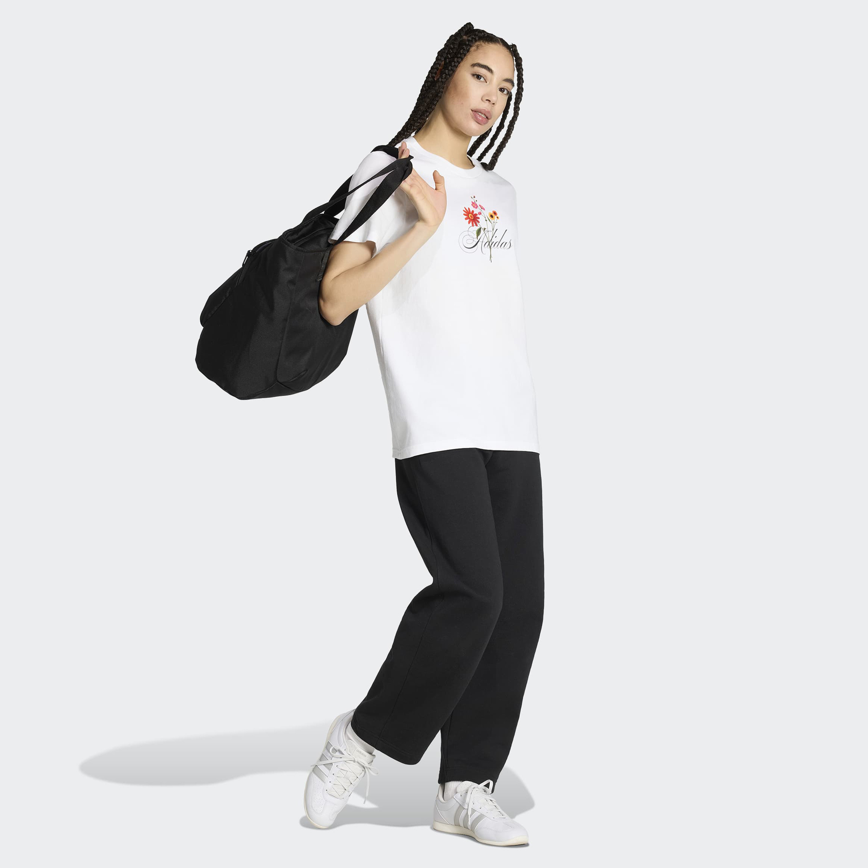 adidas Women Floral Loose Graphic Short-Sleeve Crew Neck T-shirt-sports-women-clothing-tshirtsandvests-image-2