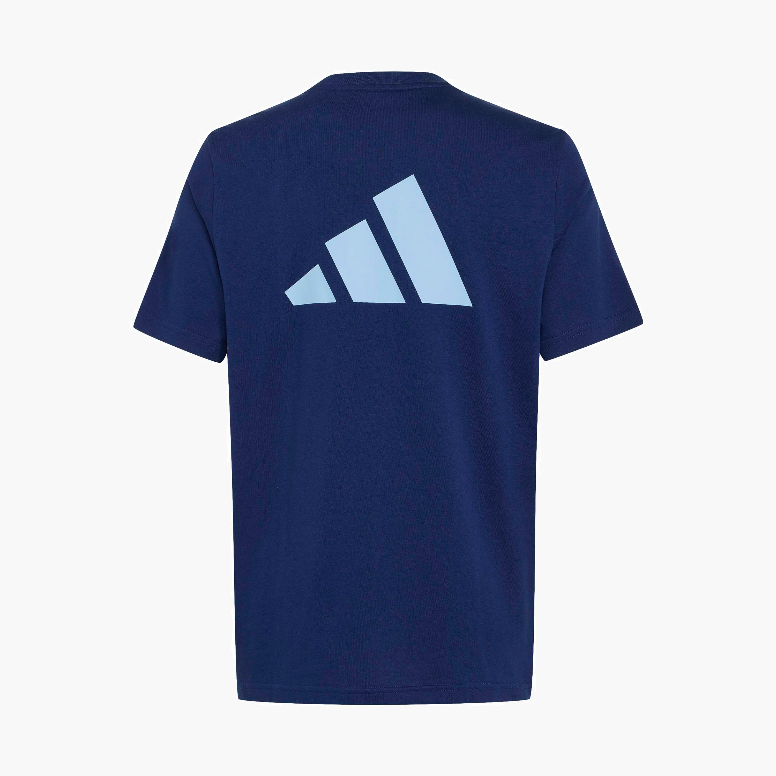 Adidas Crew Neck Short Sleeves T-shirt with Logo Print-sports-boys-clothing-tops-image-3