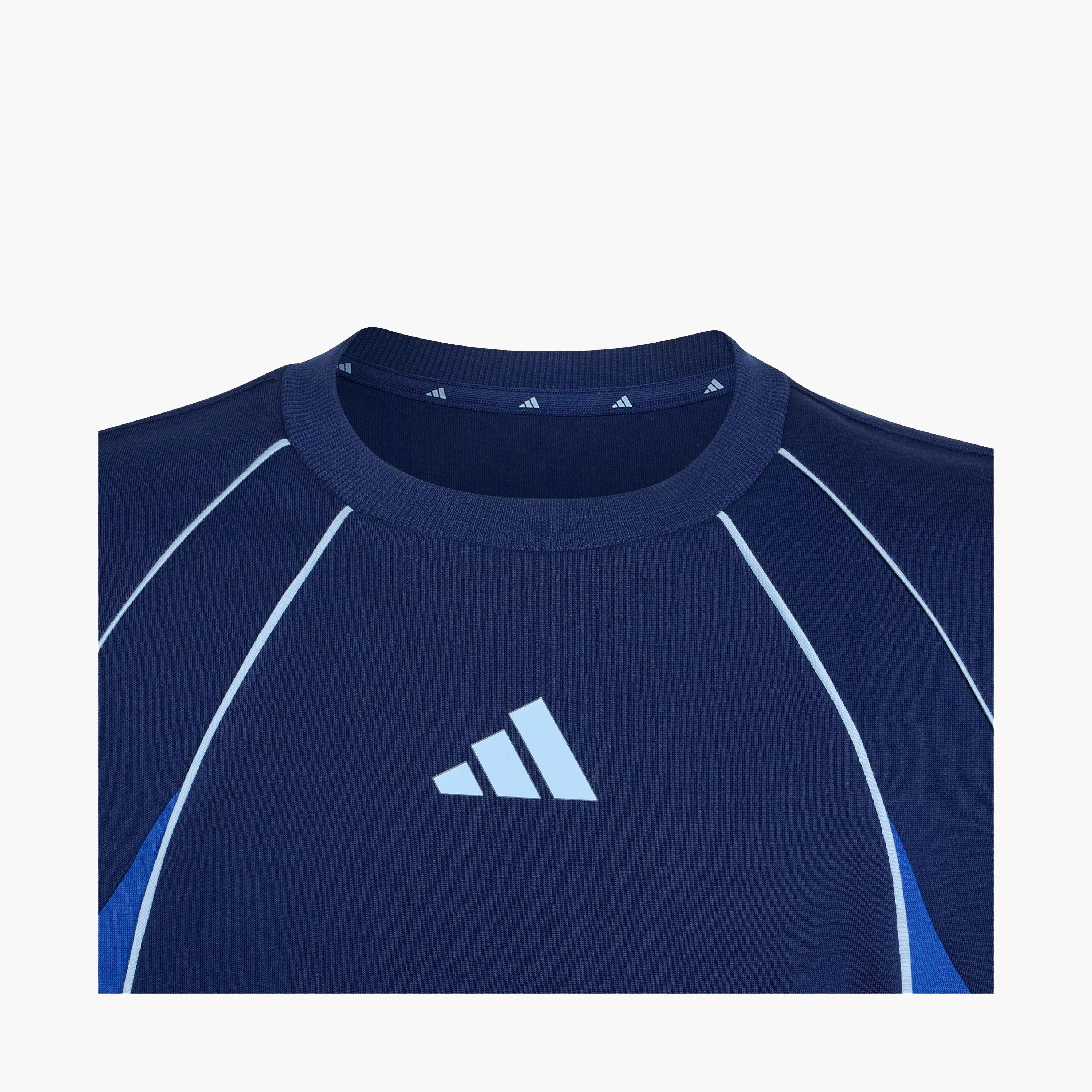 Adidas Crew Neck Short Sleeves T-shirt with Logo Print-sports-boys-clothing-tops-image-4