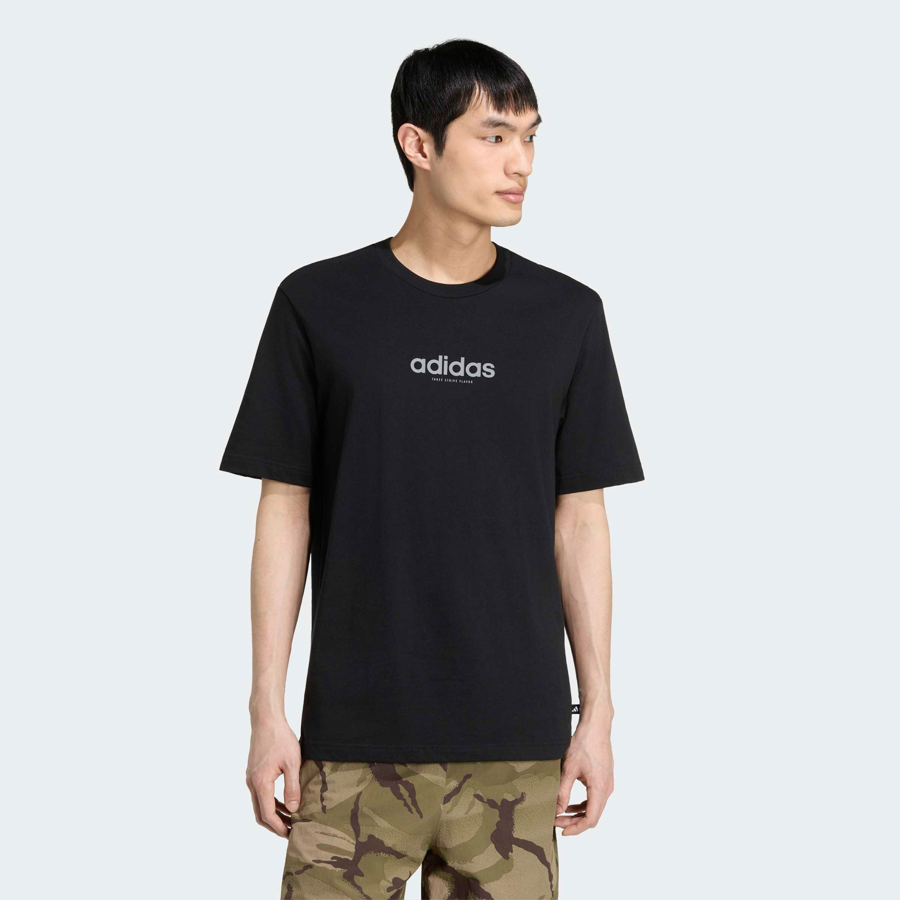 اديداس - تيشيرت رجالي بأكمام قصيرة ورقبة دائرية مزين برسومات نكهات البرجر-men-clothing-sportswearandactivewear-tshirtsandpolos-image-1
