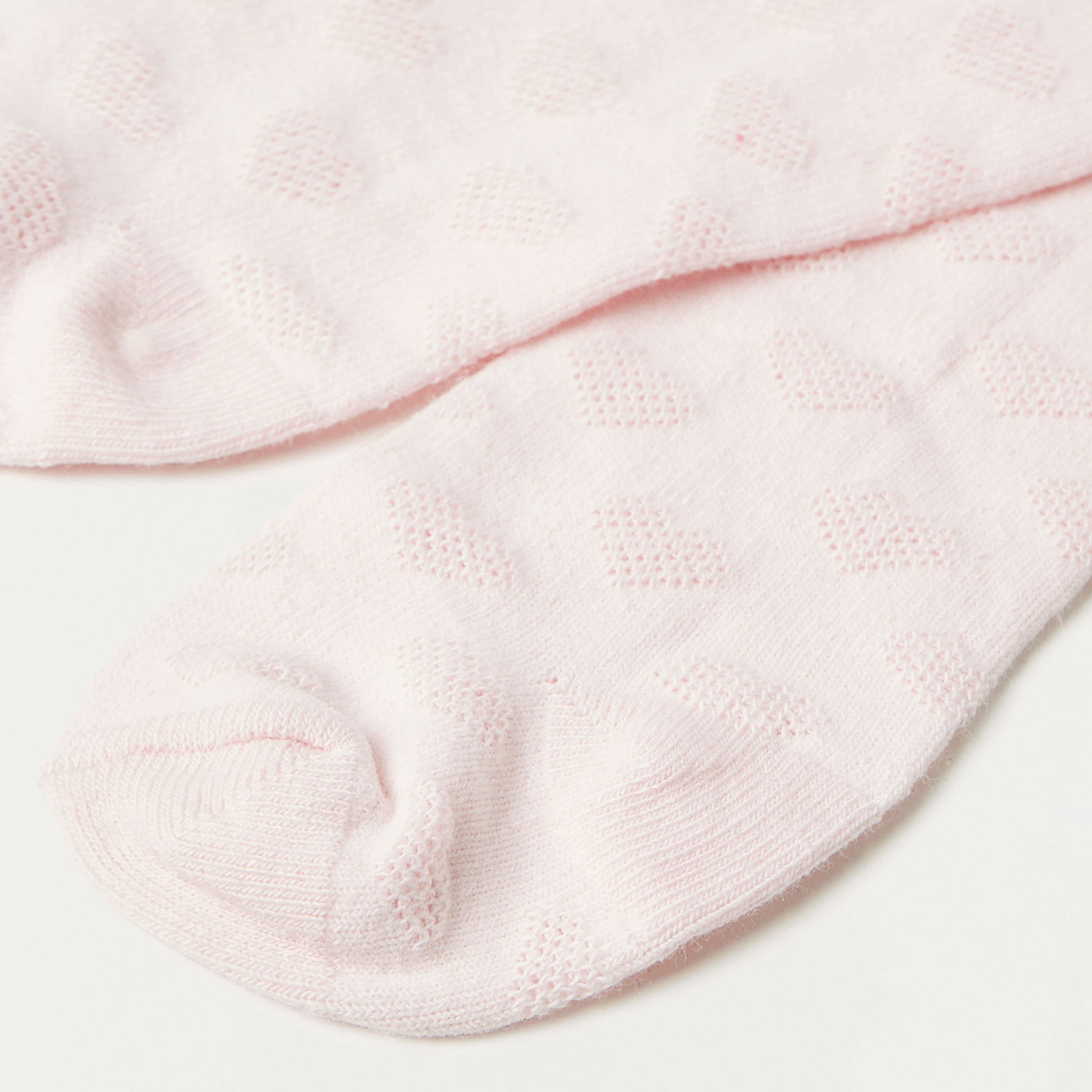 Juniors Textured Heart Tights with Elasticated Waistband-baby-girls-accessories-socks-image-2