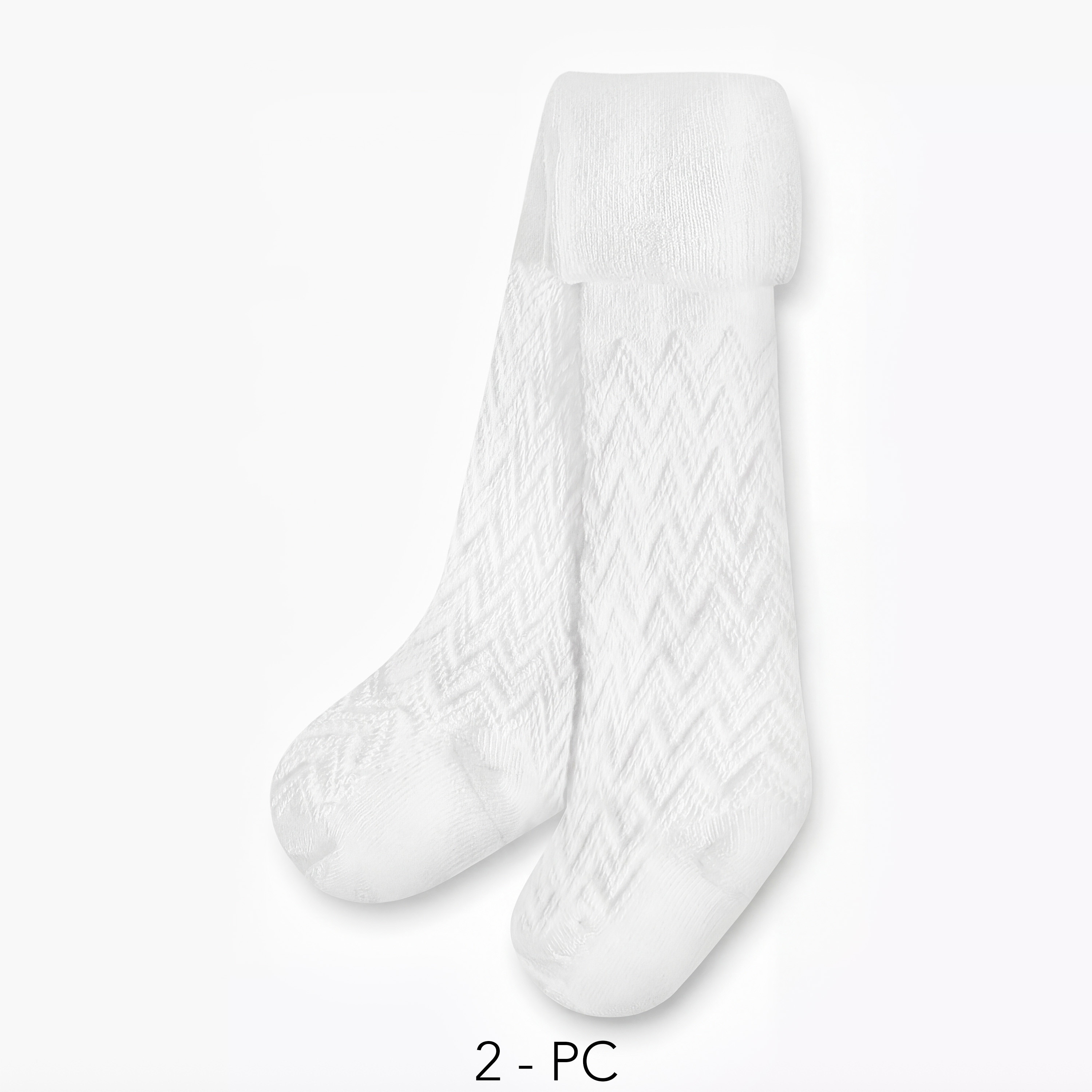 Juniors Jacquard Tights with Elasticated Waistband-baby-girls-accessories-socks-image-1