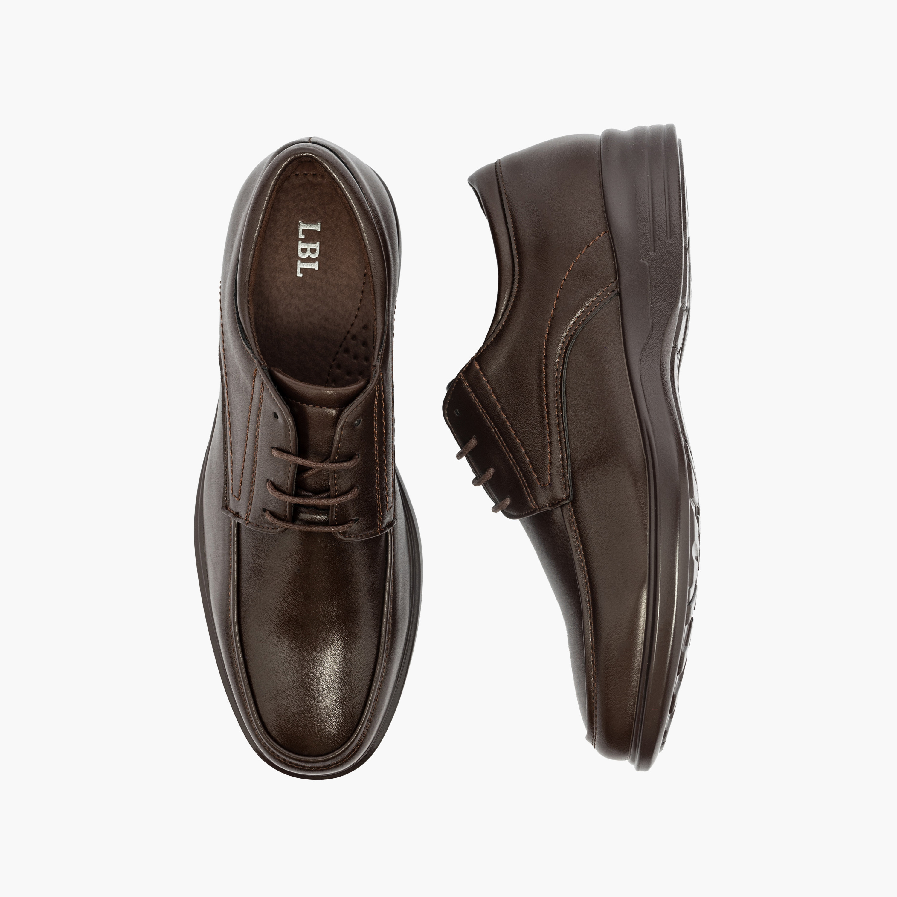LBL by Shoexpress Solid Lace-Up Derby Shoes-men-shoes-formalshoes-image-1