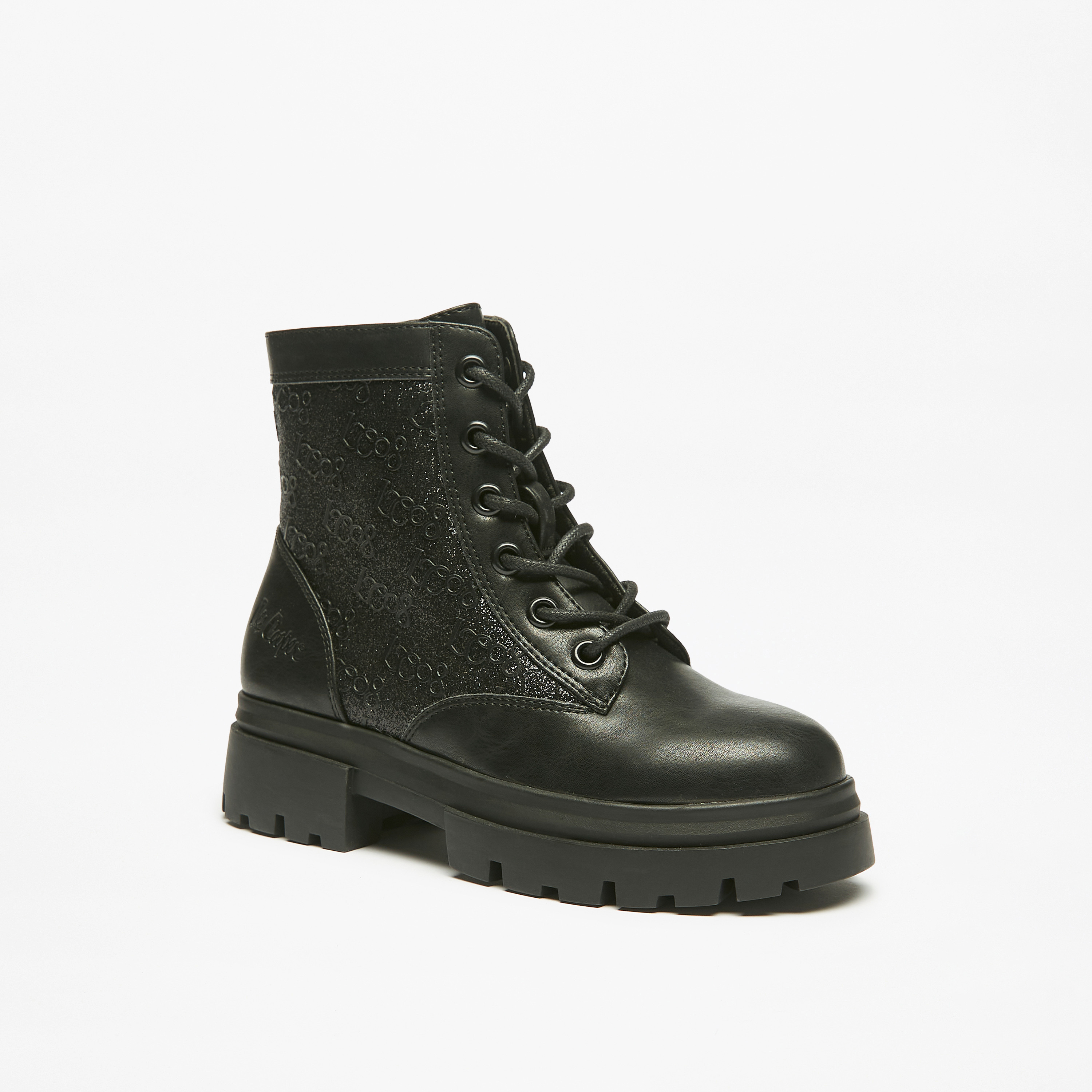 حذاء طويل مزيّن برباط من لي كوبر-girls-shoes-boots-image-1
