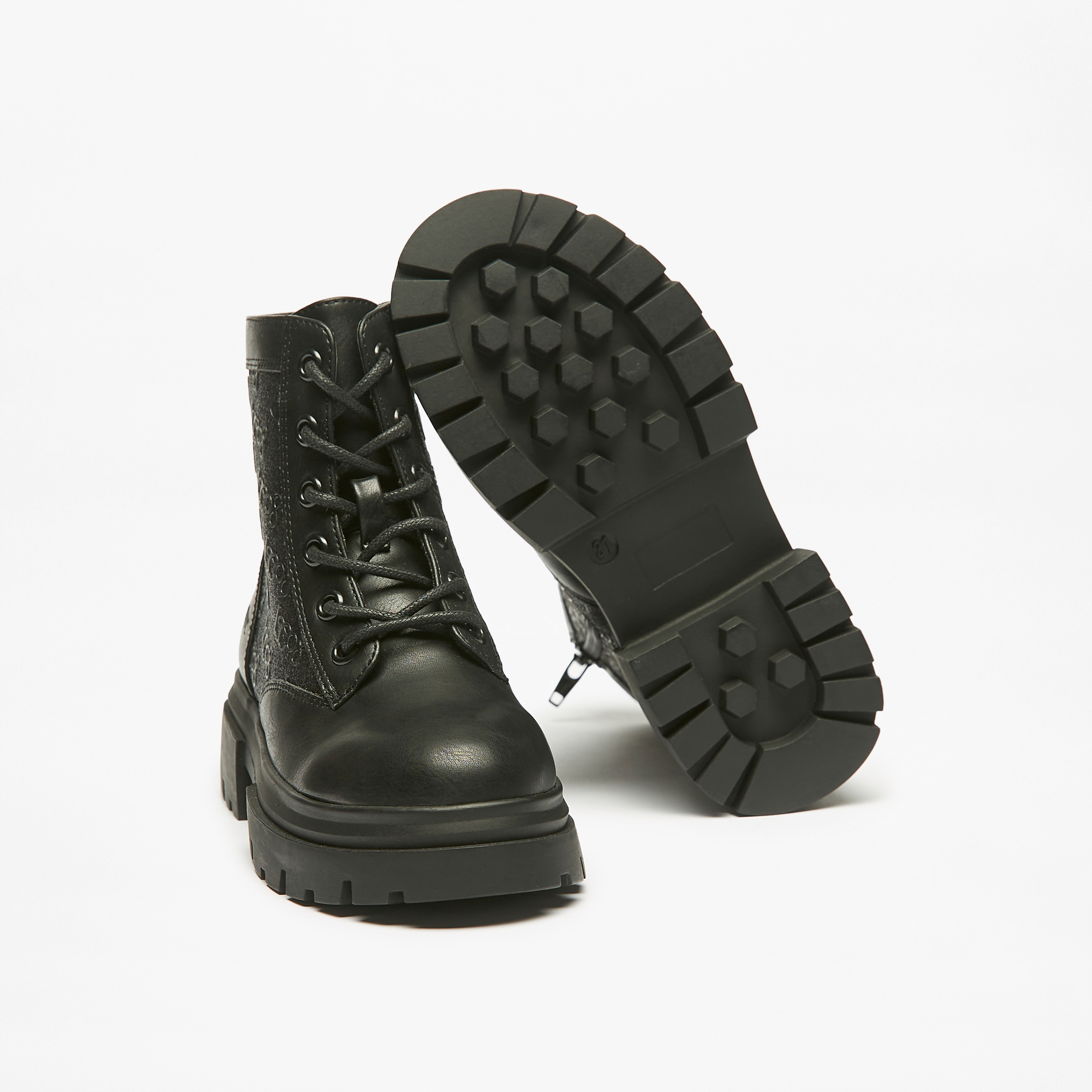 حذاء طويل مزيّن برباط من لي كوبر-girls-shoes-boots-image-6