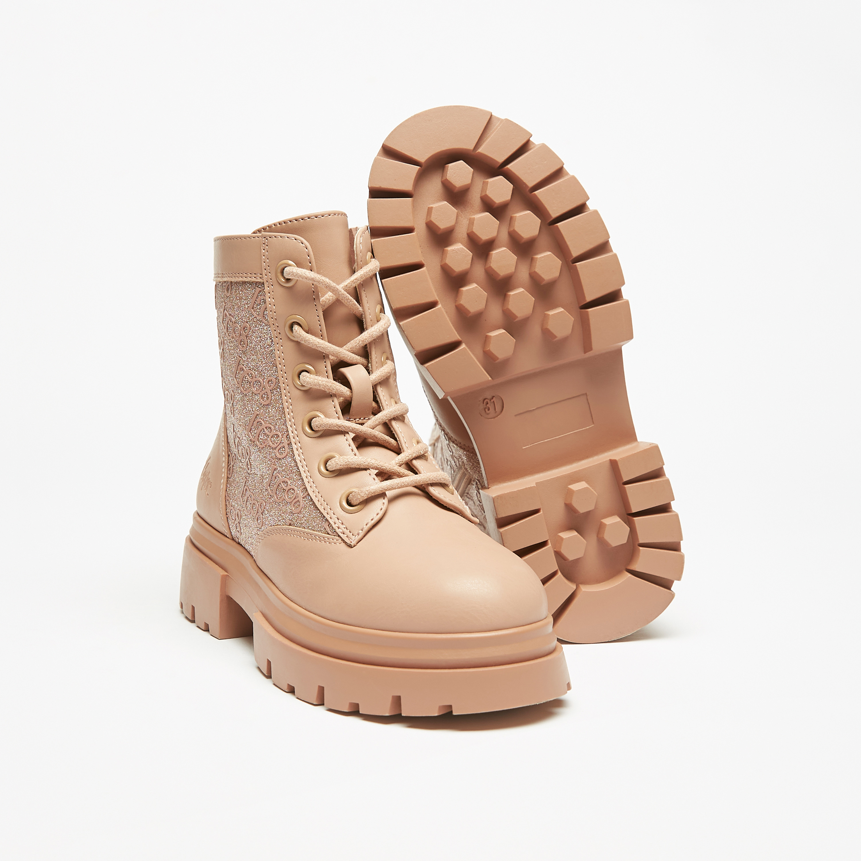 حذاء طويل مزيّن برباط من لي كوبر-girls-shoes-boots-image-12