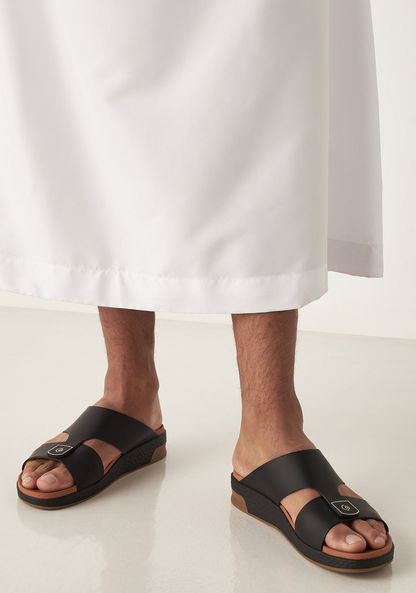 Le Confort Solid Slip-On Arabic Sandals-Men%27s Sandals-image-0