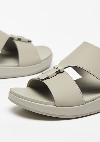 Le Confort Buckle Accented Slip-On Arabic Sandals-Men%27s Sandals-image-2