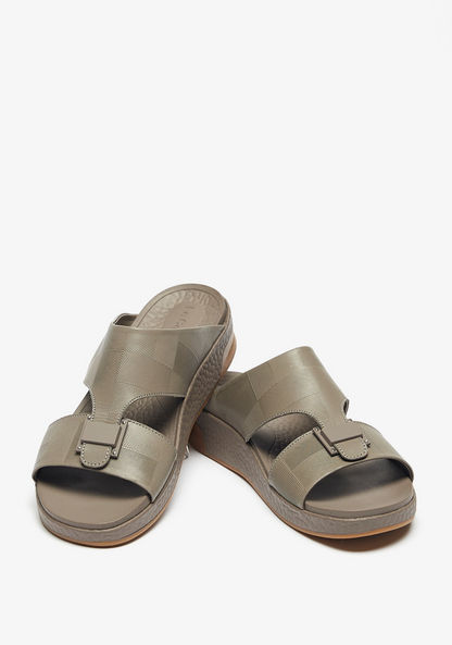 Le Confort Textured Slip-On Arabic Sandals-Men%27s Sandals-image-1