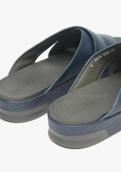 Le Confort Textured Open Toe Slip-On Arabic Sandals-Men%27s Sandals-image-2