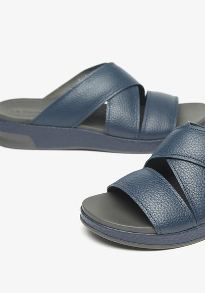 Le Confort Textured Open Toe Slip-On Arabic Sandals-Men%27s Sandals-image-3