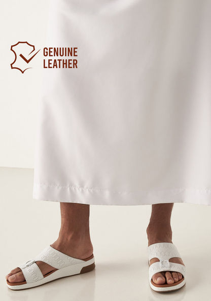 Le Confort Textured Slip-On Arabic Sandals-Men%27s Sandals-image-0