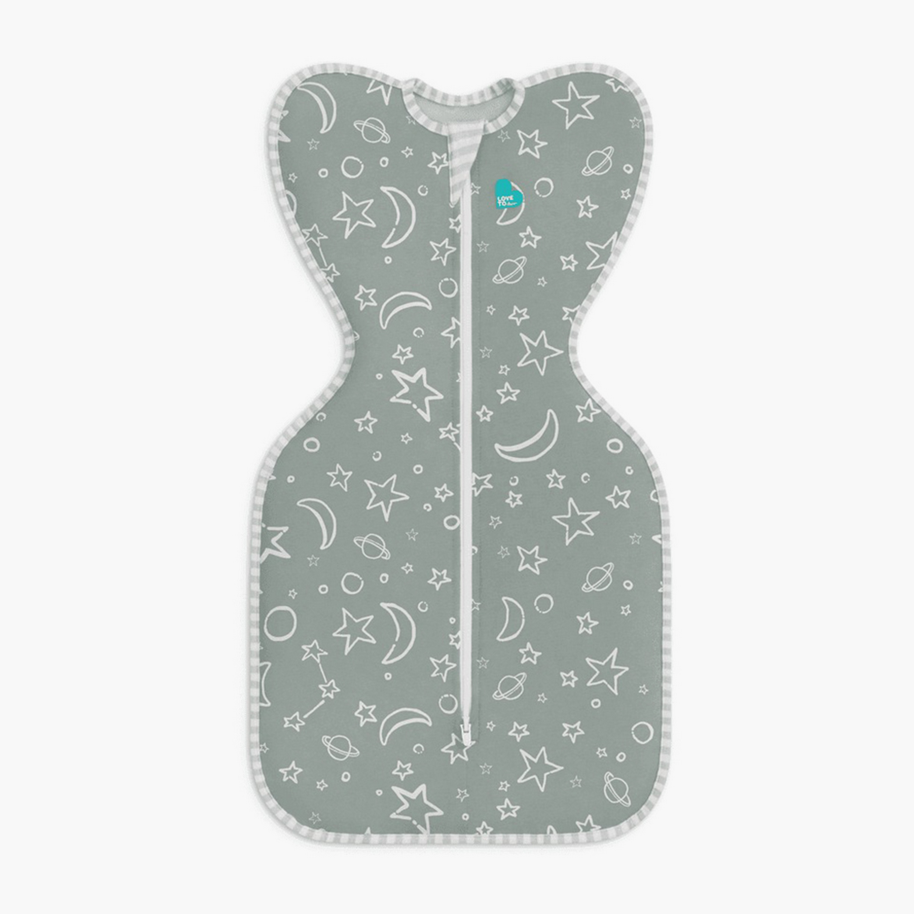 Love To Dream Stars & Moon Print Swaddle UP Sleeping Bag - Olive-baby-nursery-blanketsandswaddles-swaddlesandsleepingbags-image-1