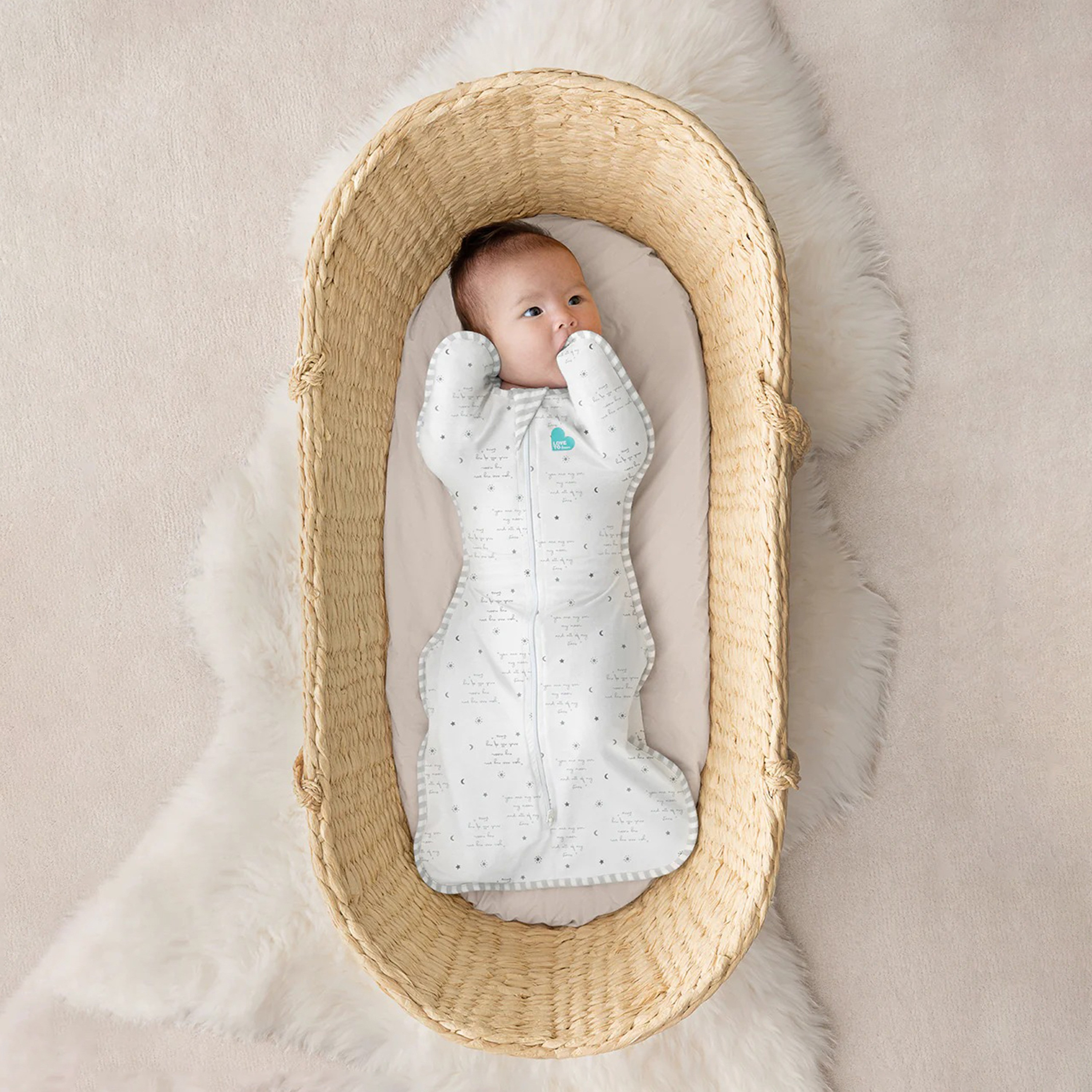 Love To Dream Cotton Swaddle Up 0.2T - You Are My - White-baby-nursery-blanketsandswaddles-swaddlesandsleepingbags-image-3
