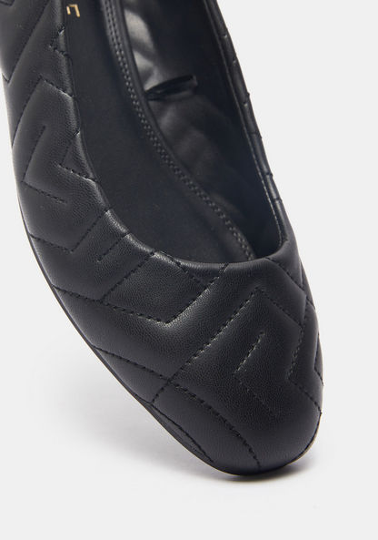 Celeste Women's Quilted Slip-on Round Toe Ballerina Shoes-Women%27s Ballerinas-image-3