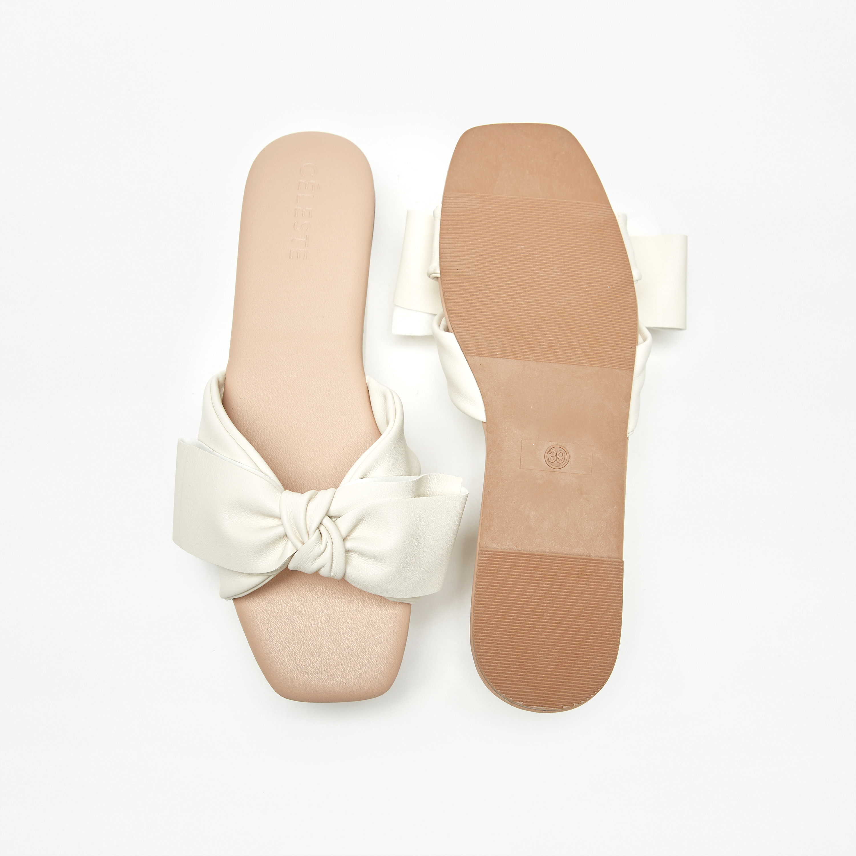 Celeste Women's Bow Accent Slip-On Flat Sandals-women-shoes-flats-sandals-image-4