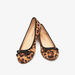 Celeste Women's Animal Print Slip-On Round Toe Ballerina Shoes with Bow Accent-Women%27s Ballerinas-thumbnailMobile-3