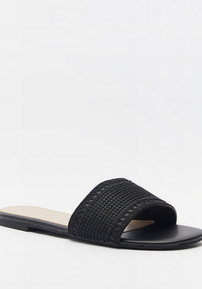 Celeste Women's Textured Slip-On Sandals-Women%27s Flat Sandals-image-1