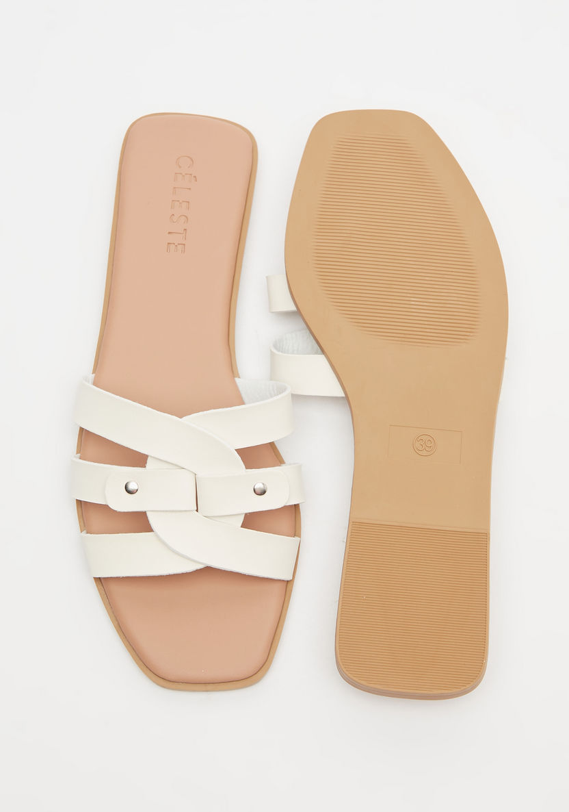 Celeste Women's Open Toe Slip-On Sandals-Women%27s Flat Sandals-image-4