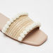 Missy Textured Slip-On Slide Sandals with Pom-Pom Detail-Women%27s Flat Sandals-thumbnailMobile-3
