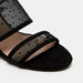 Celeste Women's Swiss Dot Textured Slip-On Sandals with Block Heels-Women%27s Heel Sandals-thumbnail-3