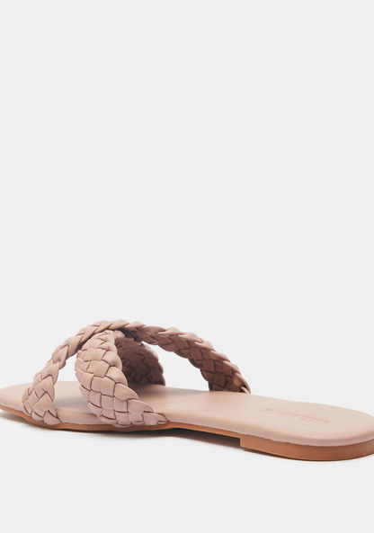 Celeste Weave Textured Cross Strap Sandals-Women%27s Flat Sandals-image-2